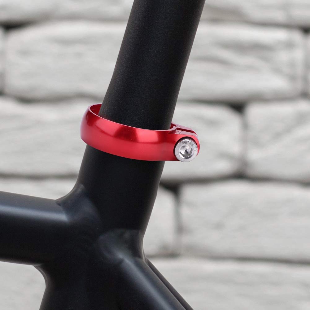 Ciciglow Bike Seat Clamp - 2 Colors, 27.2mm Seatpost Fixing Clamp for Mountain Bike & Road Bike | Secure Seat Adjustment for Commuting & Off-Road Cycling