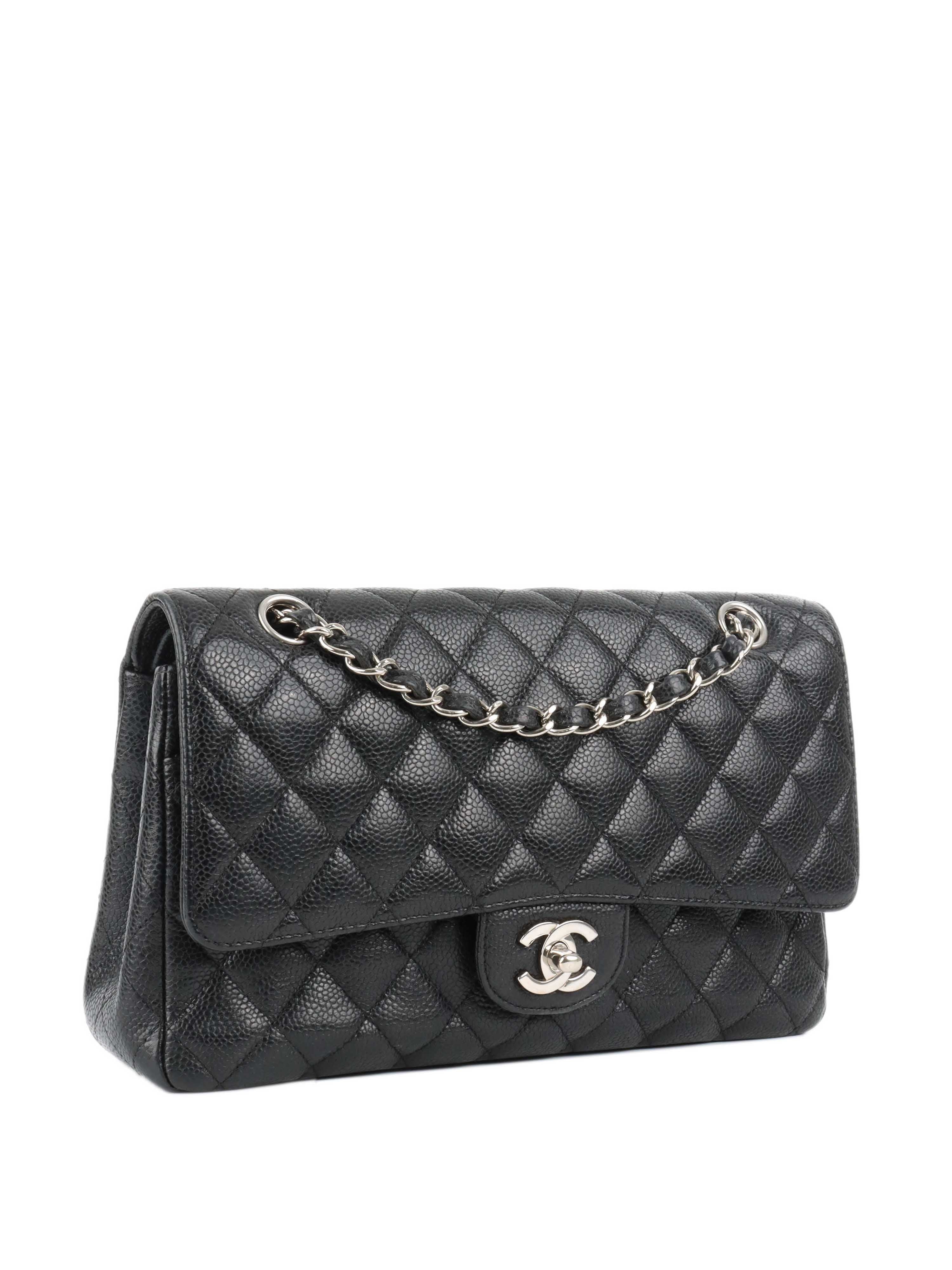 Chanel Medium Black Caviar Classic Flap Bag - Luxury Designer Handbag for Women | Perfect for Work, Evening Events & Everyday Use