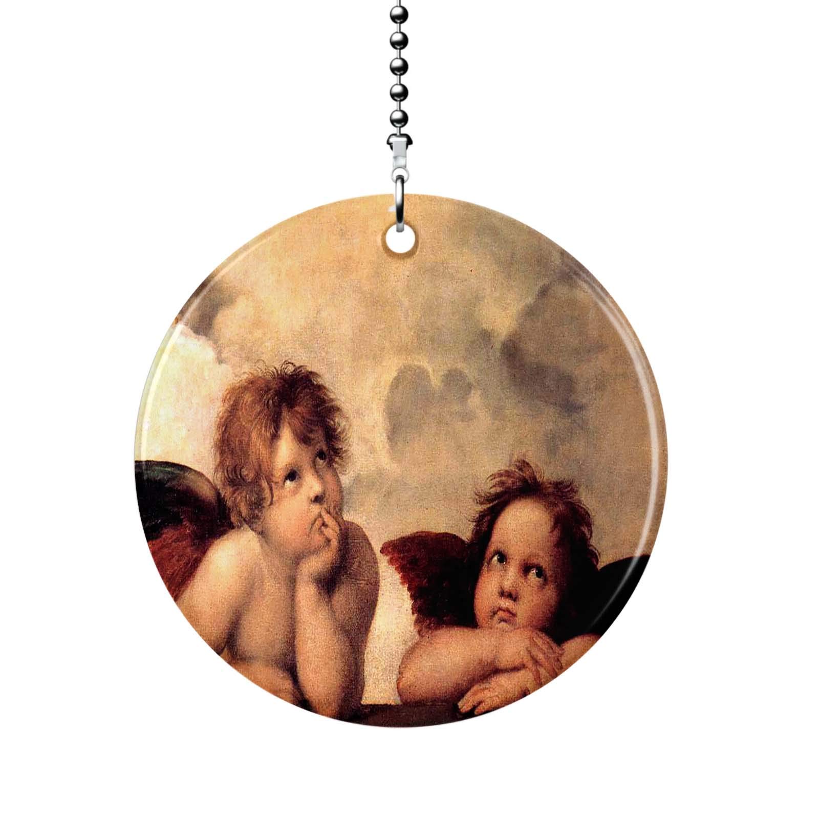 Raphael Cherubs Ceiling Fan Pull Chain & Light Switch - Vintage Style Home Decor for Bedroom, Living Room, Nursery