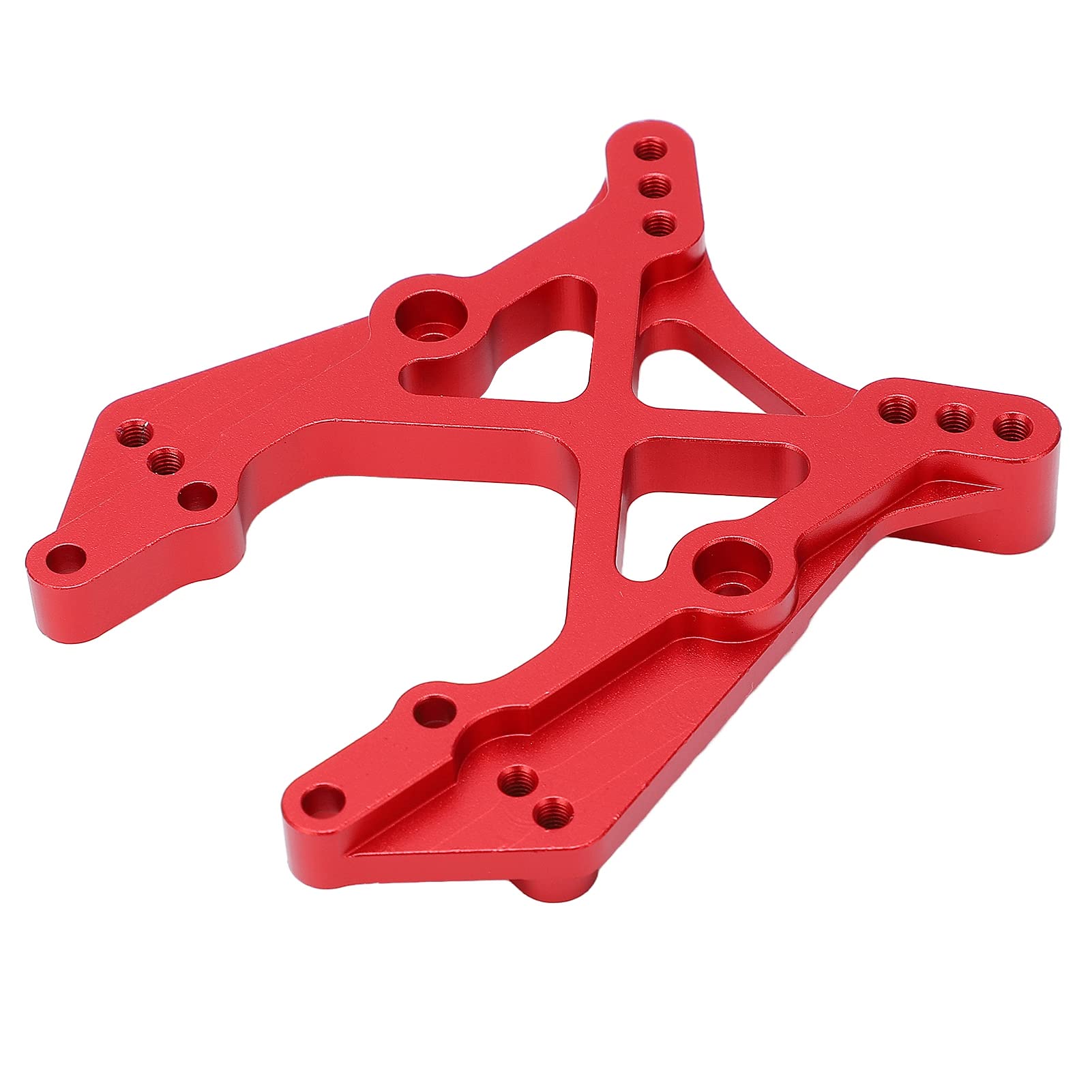 High Strength Porous Aluminum Alloy RC Car Front Shock Tower for 1/10 Scale Vehicles - Wear Resistant Shock Absorber Upgrade Part (Red) | Perfect for Off-Road Bashing, Racing & Crawling