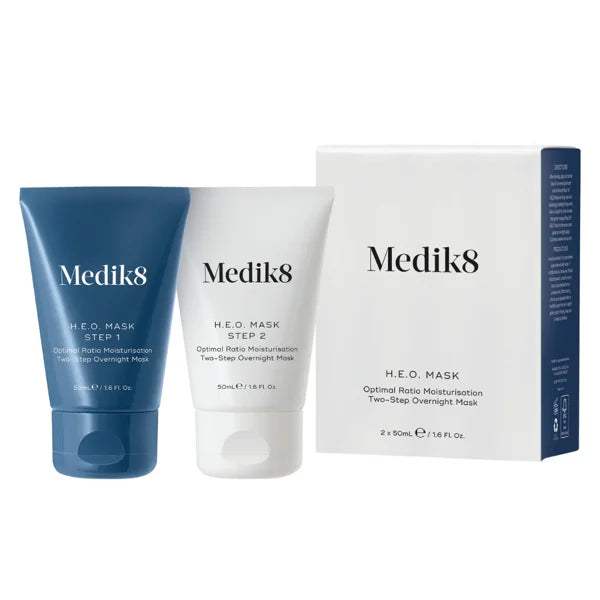 Medik8 H.E.O Two Step Overnight Mask - Hydrating & Anti-Aging Night Treatment for Glowing Skin | Perfect for Dry & Sensitive Skin Care Routine