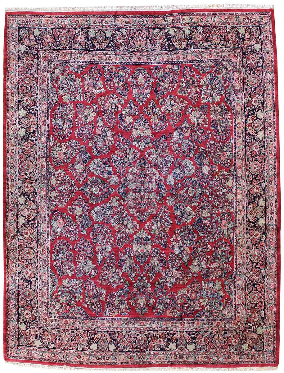 Antique Sarouk Handwoven Traditional Persian Rug - Vintage Oriental Carpet JF5460 for Living Room, Bedroom & Home Decor