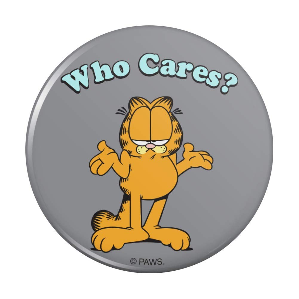 Garfield Who Cares? Funny Refrigerator Magnet - Decorative Kitchen Accessory for Fridge, Locker & Office Use