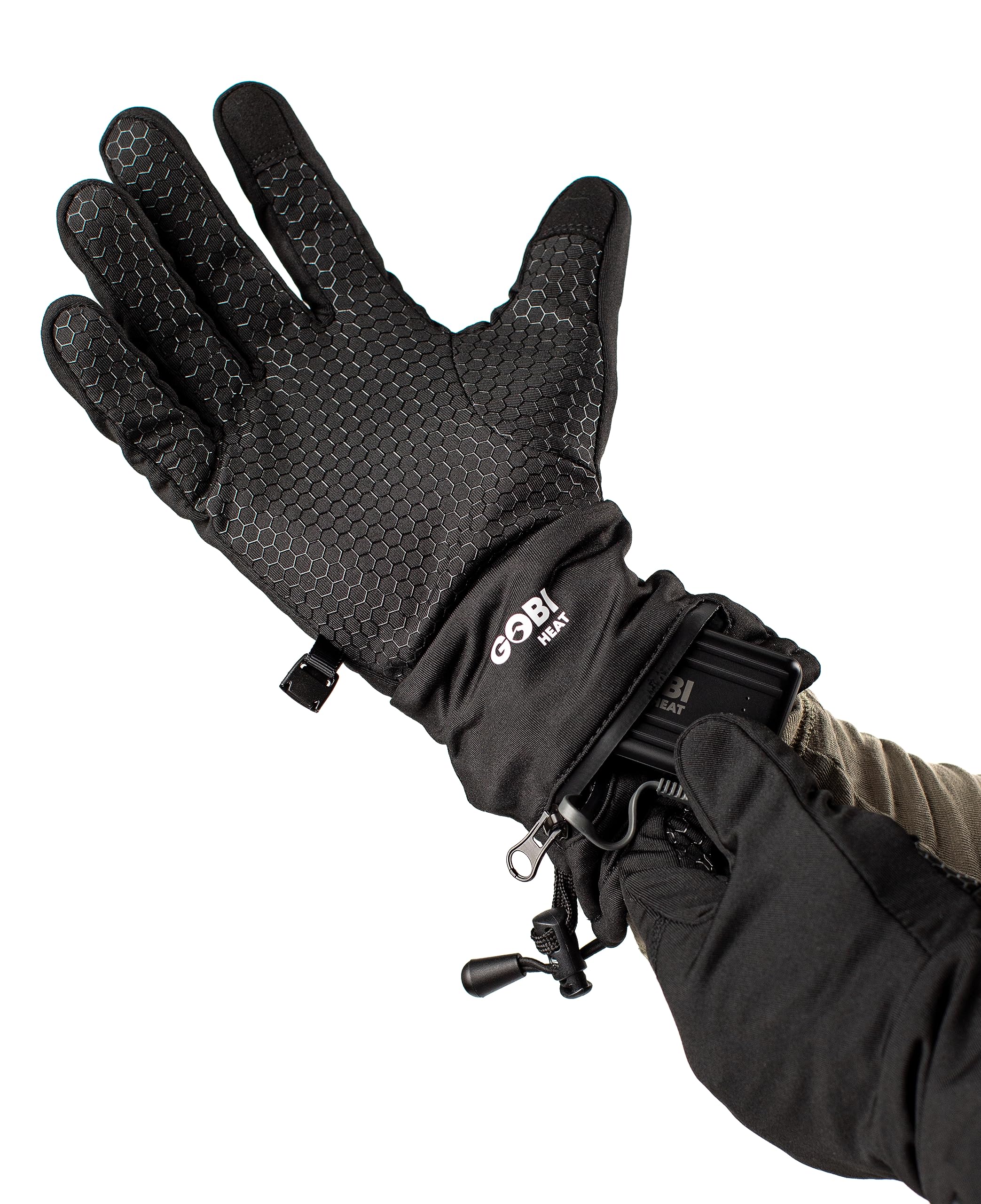 Stealth II Heated Glove Liners - 6 Hours Continuous Warmth | Rechargeable Battery & USB Charger Included | Full Finger Heating Technology | Onyx Black | Perfect for Skiing, Snowboarding & Winter Outdoor Activities