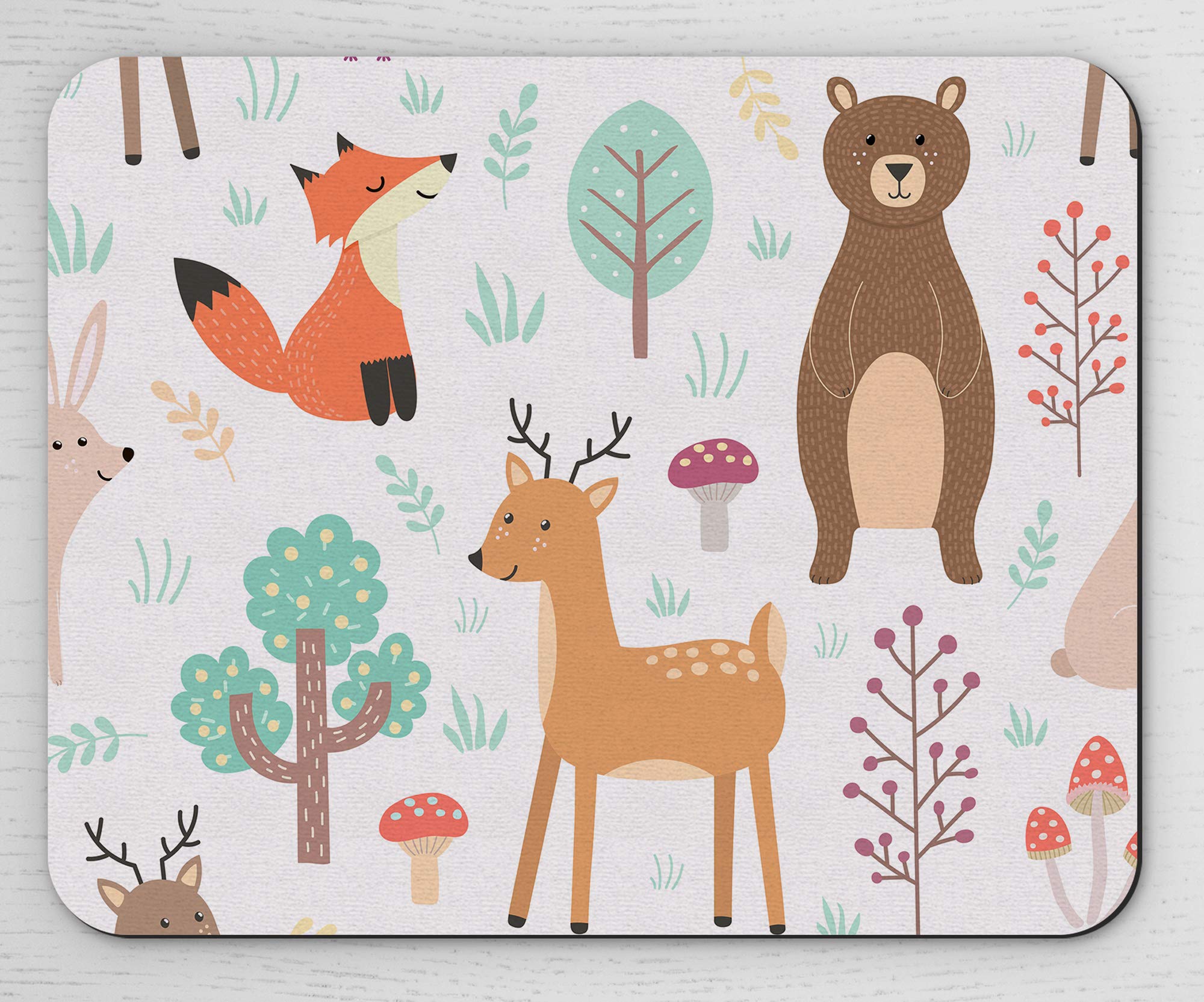 Kids Mouse Pad - Forest Friends Themed Non-Slip Desk Mat for Children's Study Room | Durable Rectangle Mousepad for Boys & Girls | Perfect Office & Gaming Accessory for School, Home & Workstations