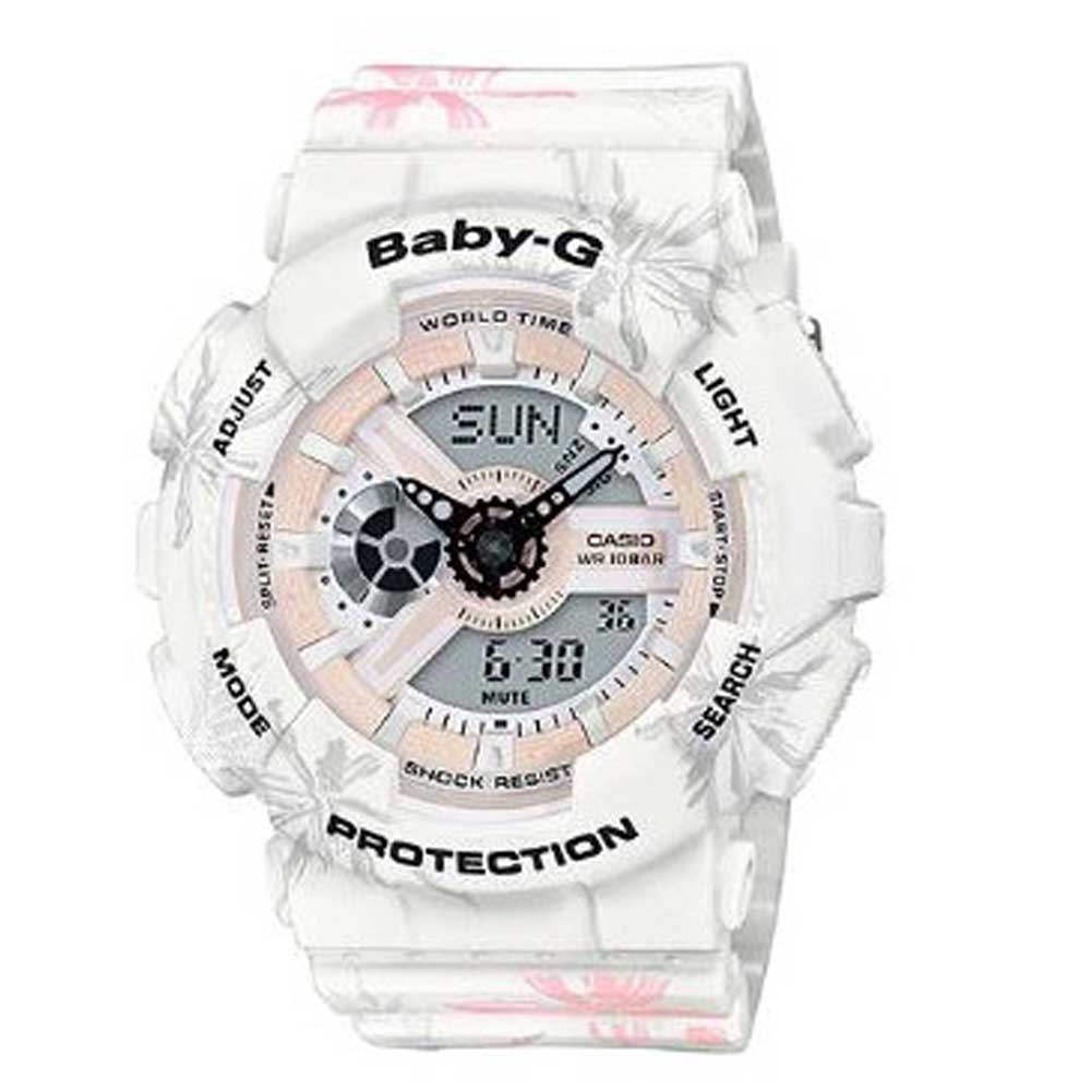 CASIO BABY-G BA-110CF-7ADR Digital Quartz White Resin Women's Watch - Sporty & Stylish for Active Lifestyles, Gym & Outdoor Adventures