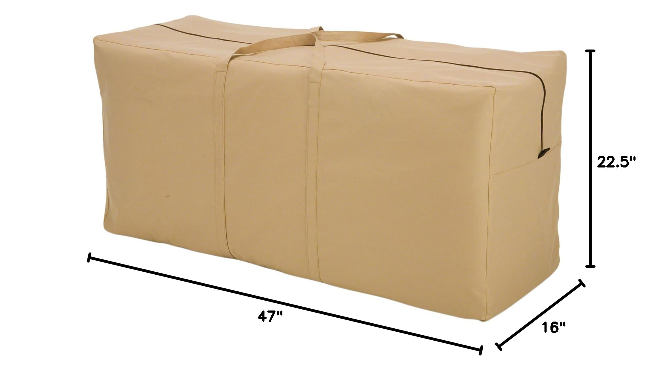 Classic Accessories Terrazzo Water-Resistant 45.5 Inch Patio Cushion & Cover Storage Bag – Durable Outdoor Furniture Protection for Patio, Deck, and Poolside Use