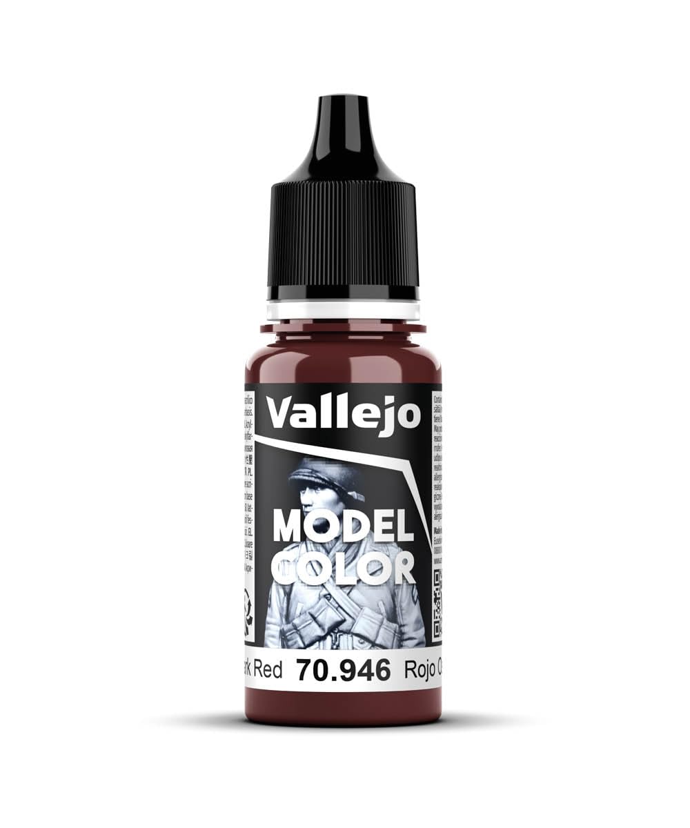 Vallejo Premium Acrylic Paint - Dark Red for Miniatures, Models & DIY Crafts | Professional Quality Artist Paint for Warhammer, Scale Models & Canvas Art