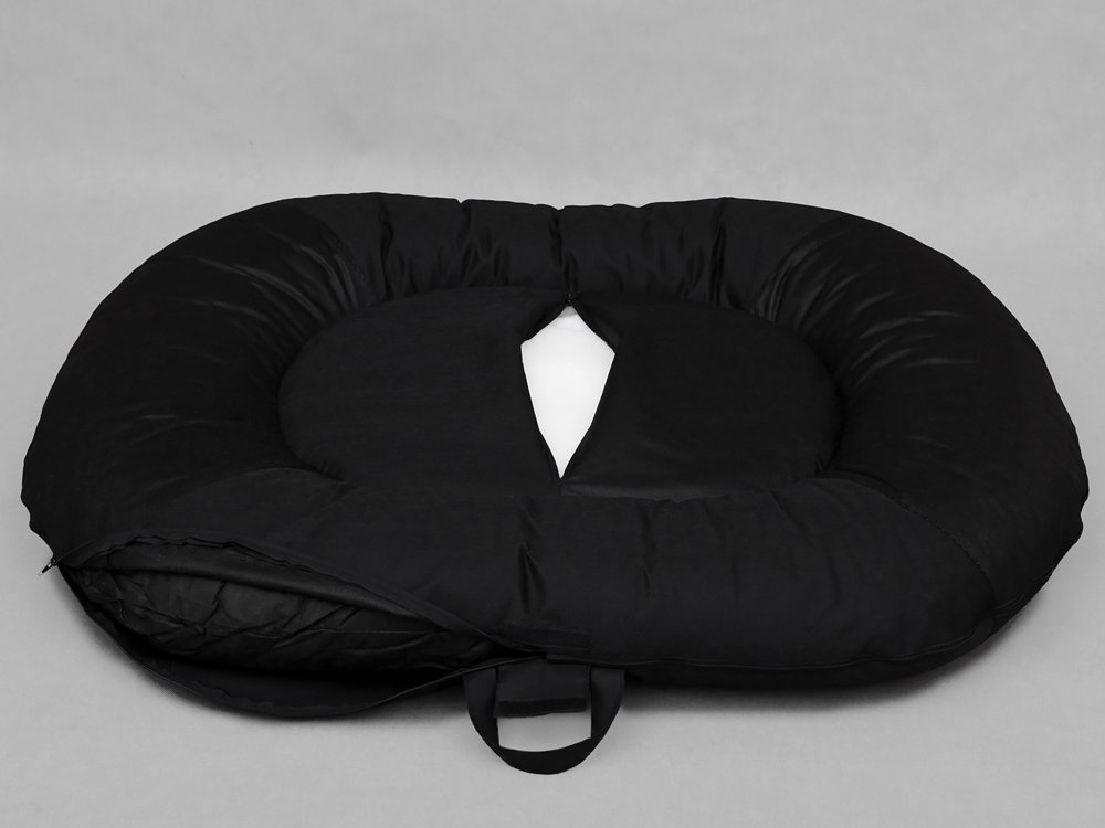 HOBBYDOG Ponton Comfort Dog Bed for Large Dogs - Soft & Supportive Orthopedic Pet Bed with Black/Red Piping - Perfect for Living Room, Bedroom or Kennel Use
