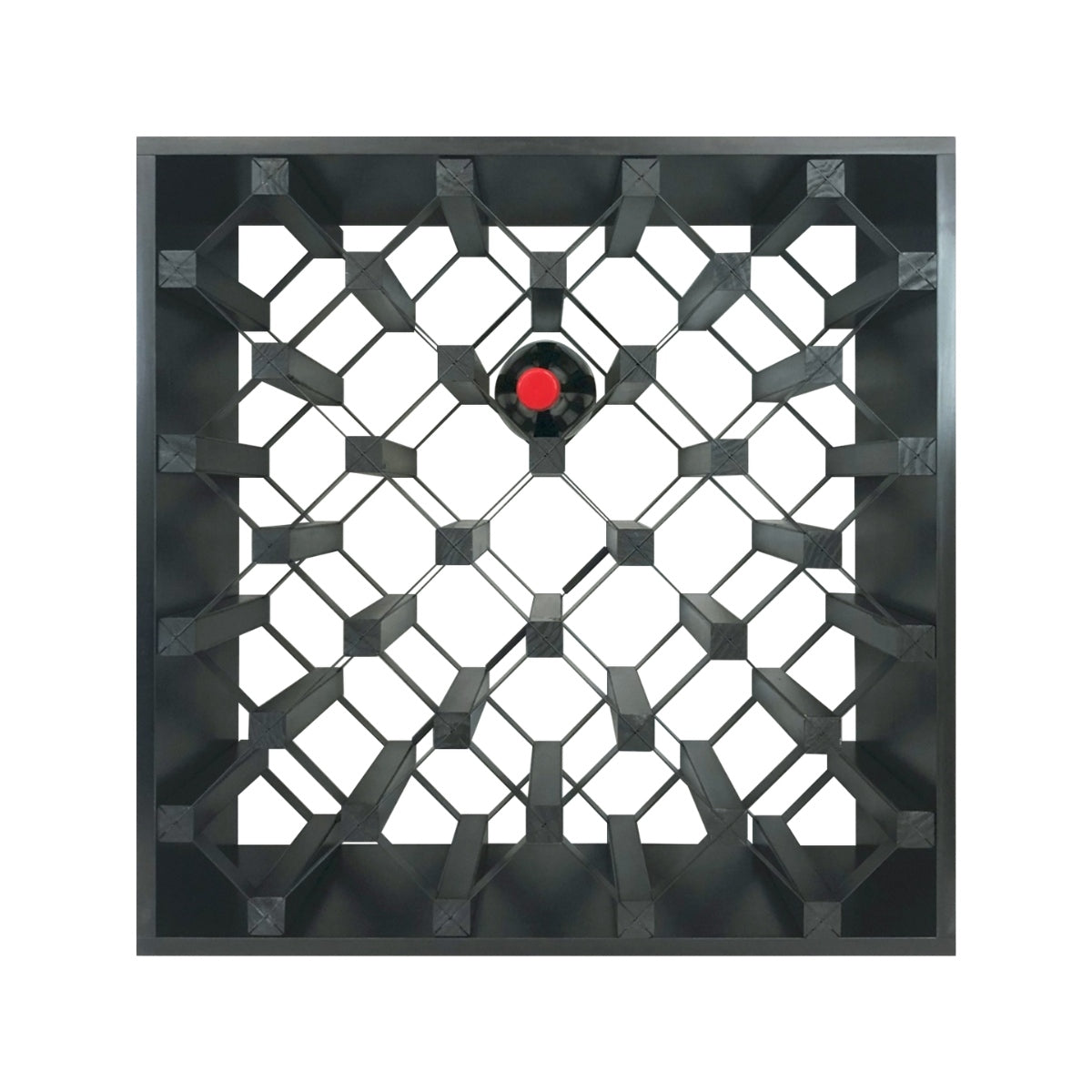 25 Bottle Diamond Cube Wine Rack - 18mm Thick Solid Wood Wine Storage for Kitchen, Bar, or Dining Room | Space-Saving Wine Organizer for Home & Office Use