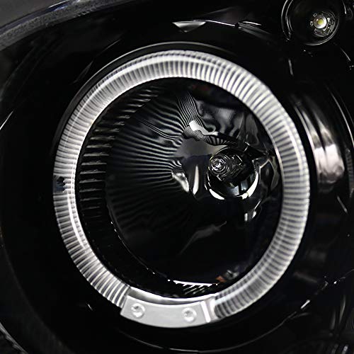 High-Performance Black Bezel LED Halo Projector Headlights for 2004-2005 Subaru Impreza WRX - Enhanced Night Visibility & Stylish Upgrade for Street & Off-Road Driving