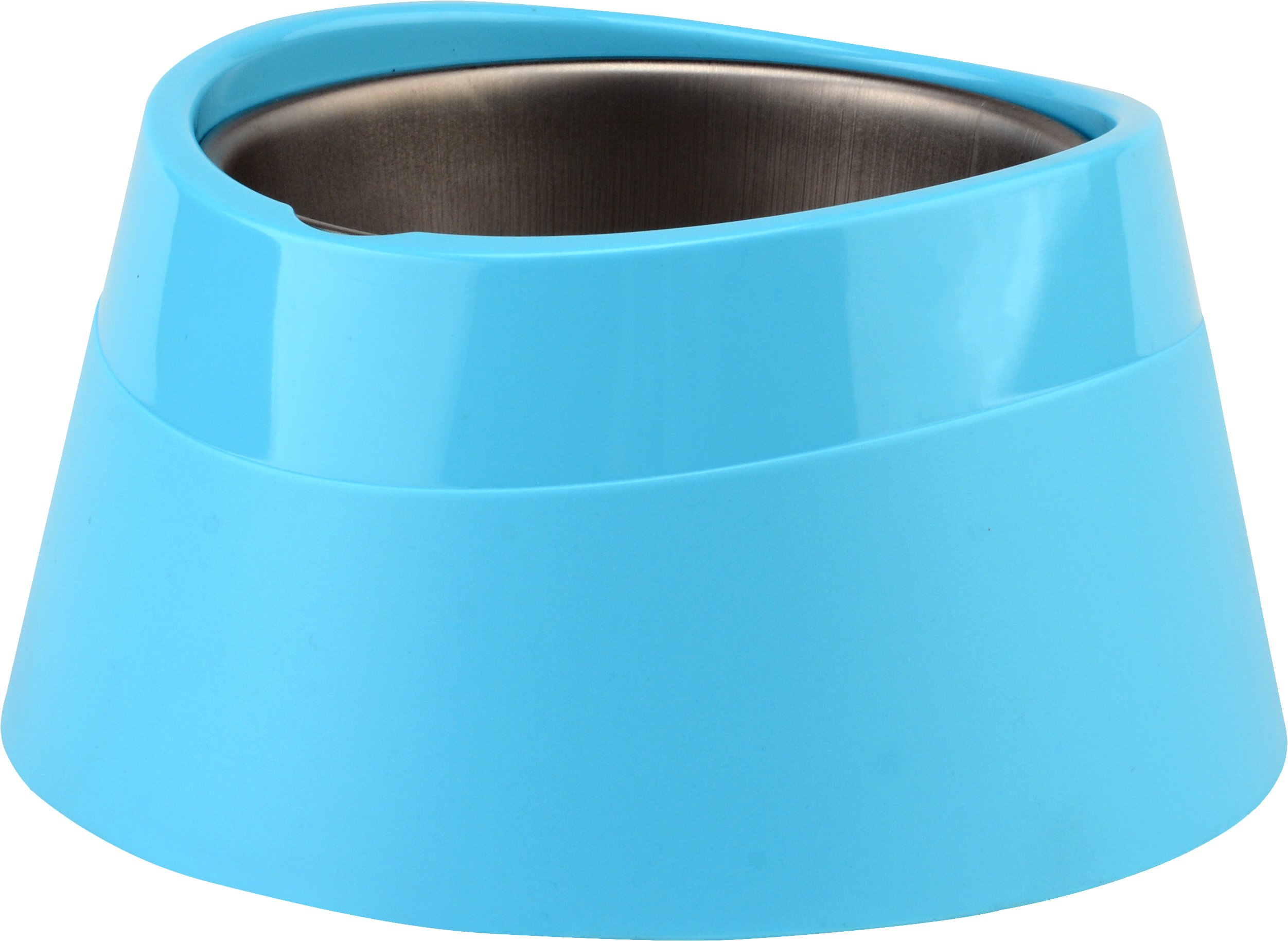O2COOL Chilled Pet Water Bowl - Blue, Cooling Dog & Cat Bowl for Hot Weather, Perfect for Outdoor, Travel & Home Use