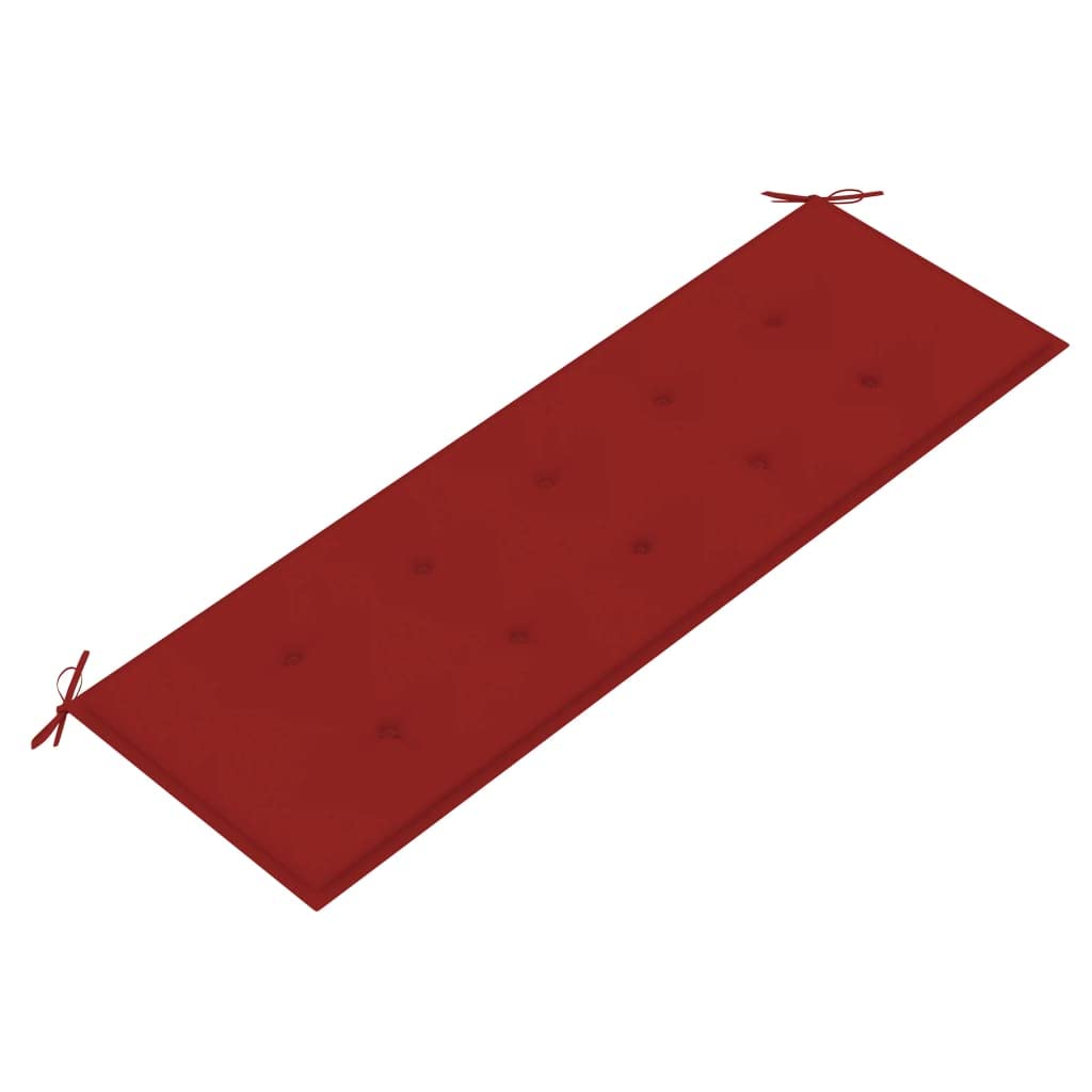 CHARMMA Waterproof Outdoor Garden Bench Cushion - Red 59.1
