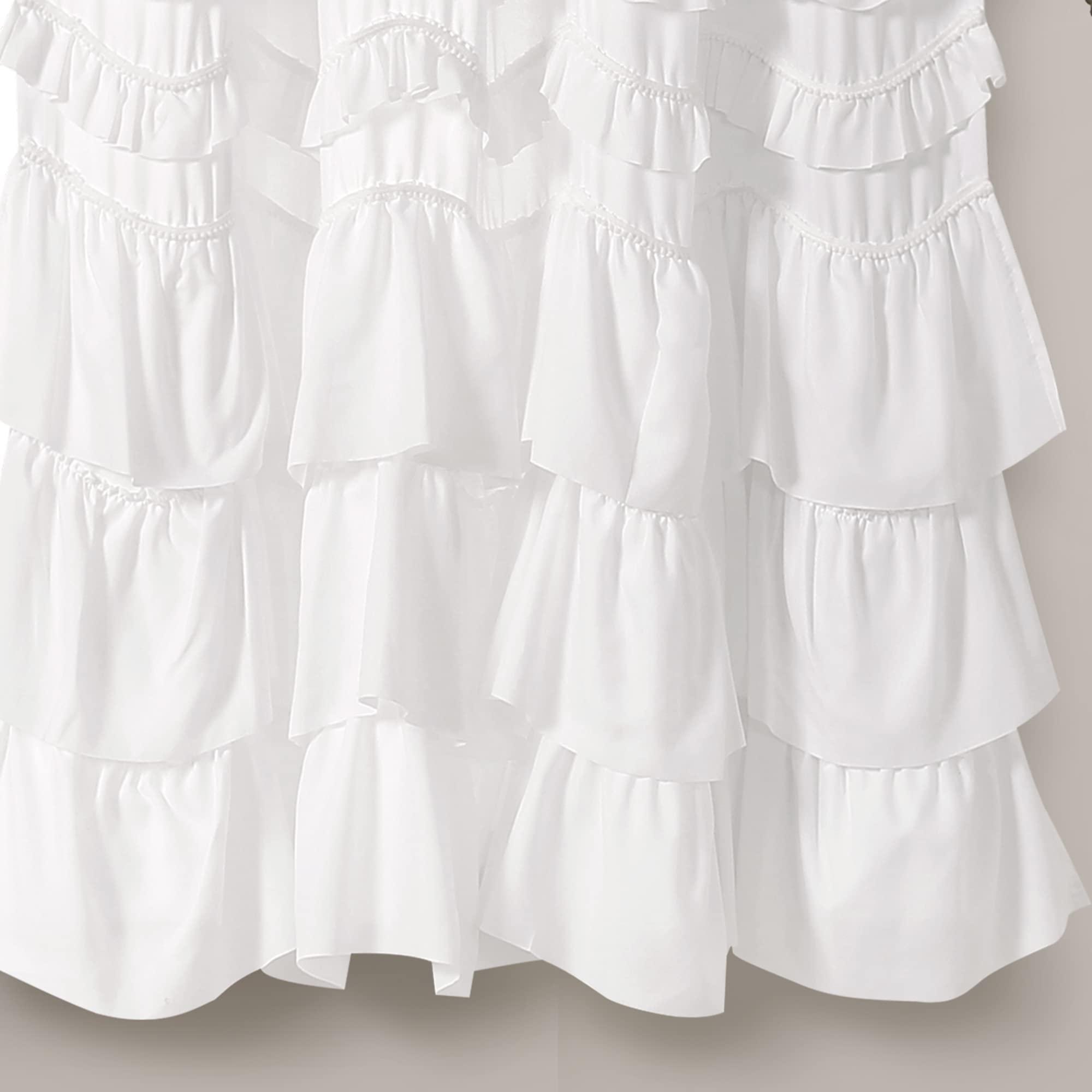 Lush Decor Kemmy White Window Curtain Panel - 63