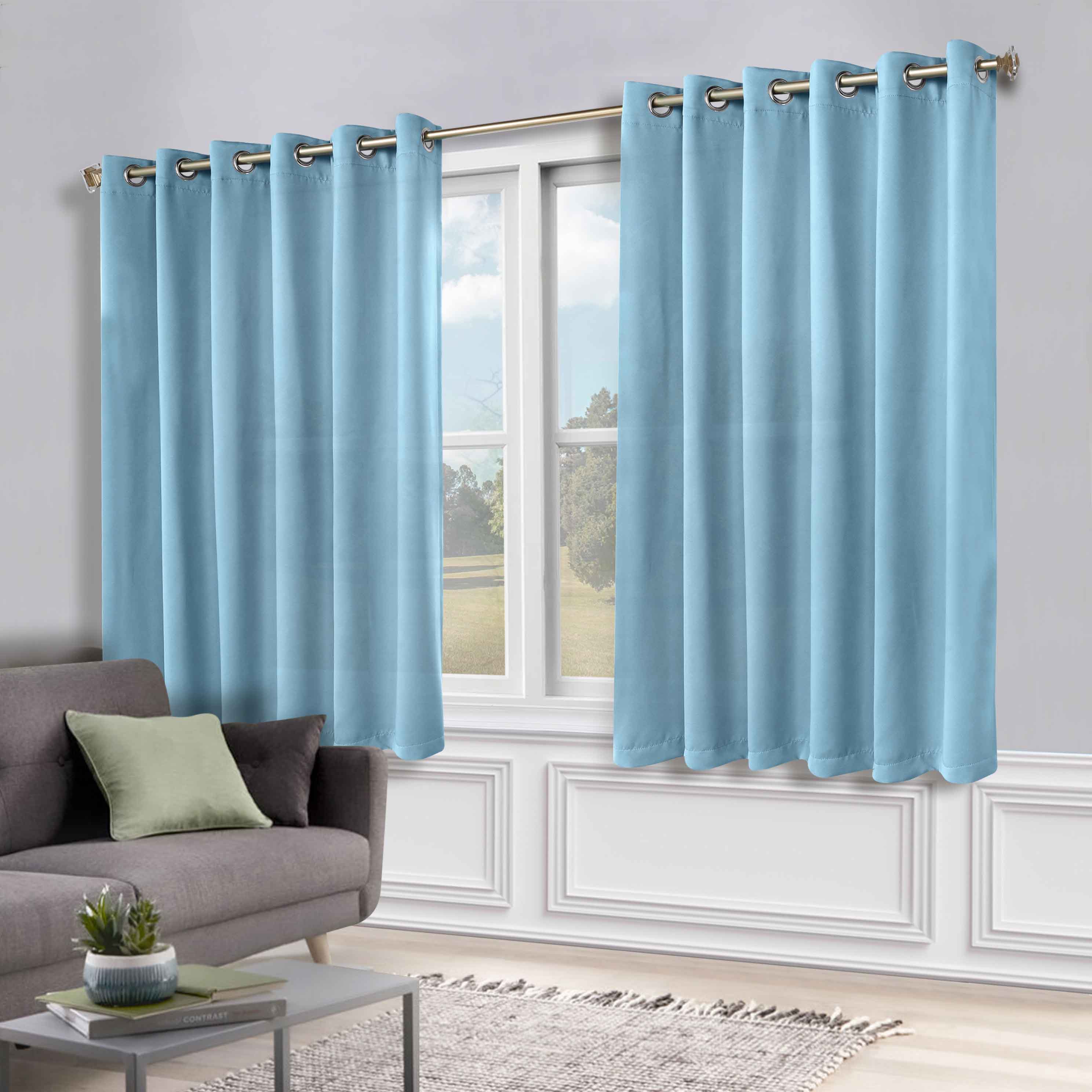 Classic Modern Solid Blackout Curtain Panels - Set of 2 for Bedroom & Living Room - Light Blocking Thermal Insulated Window Drapes for Home Decor