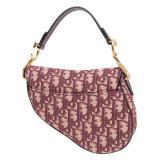 Mini Dior Burgundy Oblique Saddle Bag - Luxury Crossbody Purse for Women | Perfect for Date Night, Parties & Everyday Use