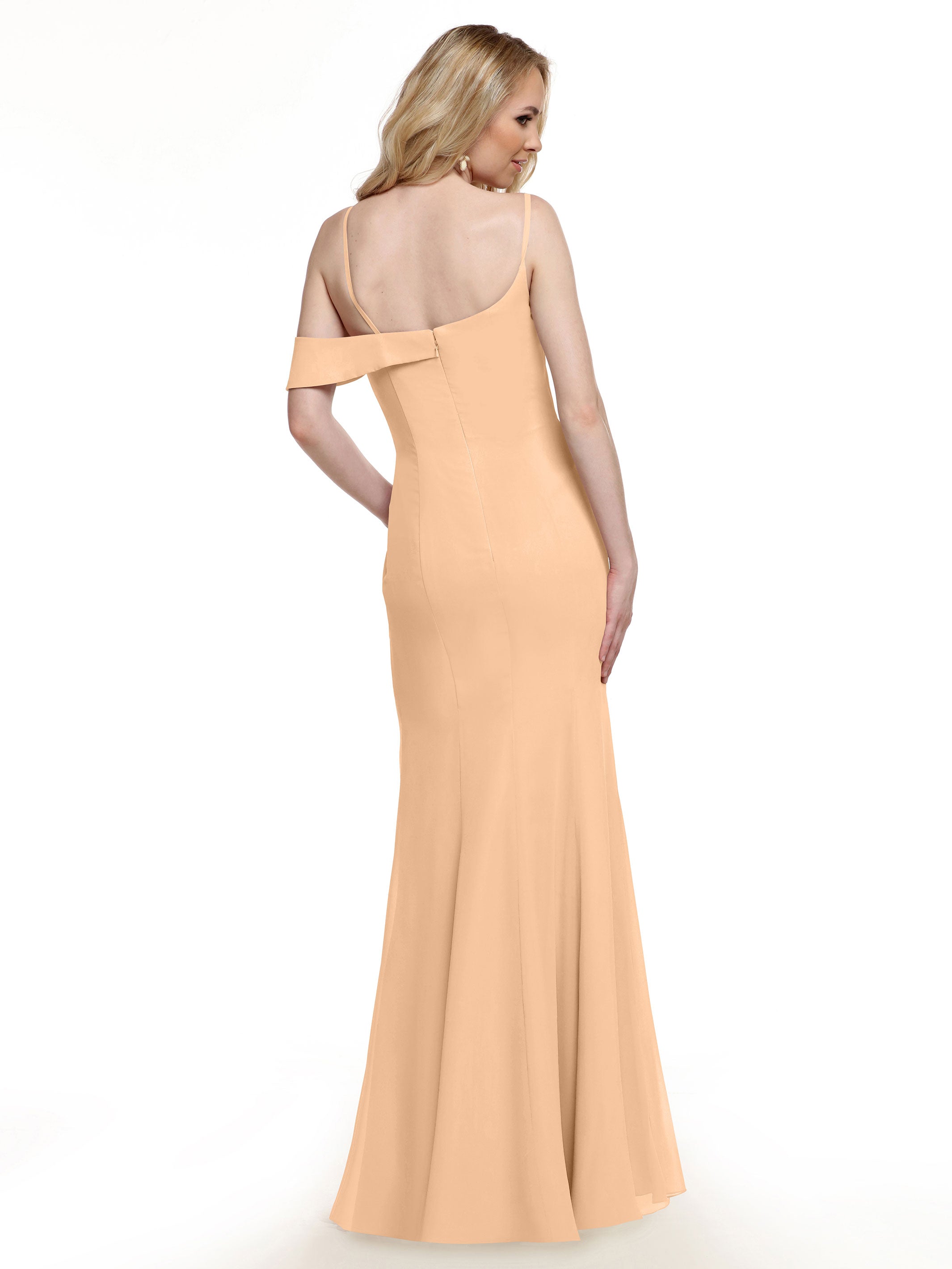 Elegant One Shoulder Fit and Flare Chiffon Bridesmaid Dress - Perfect for Weddings, Prom, and Formal Events