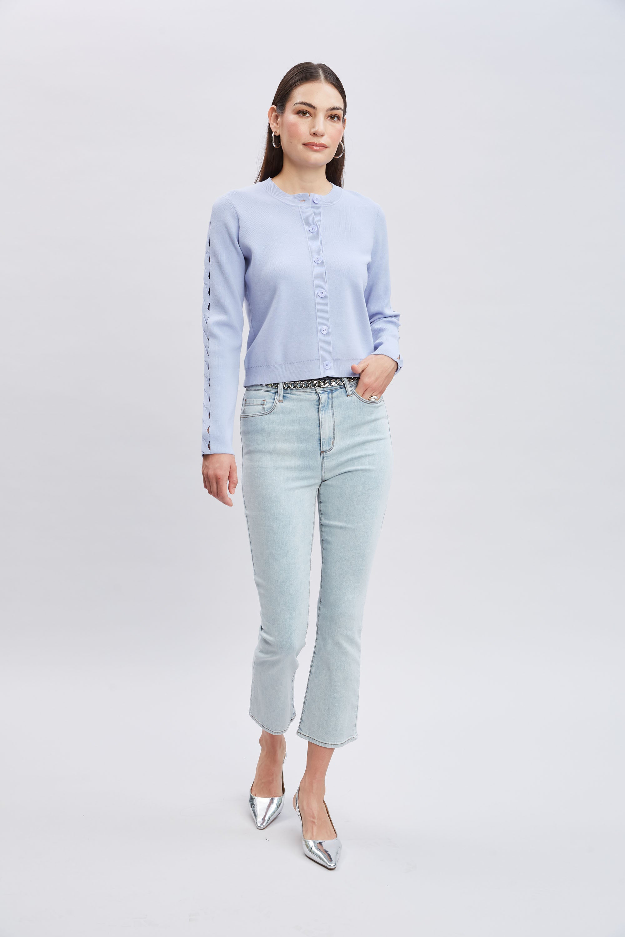 Stylish Cut Out Cardigan for Women - Trendy Open Front Knit Sweater | Perfect for Layering, Office Wear & Casual Outfits