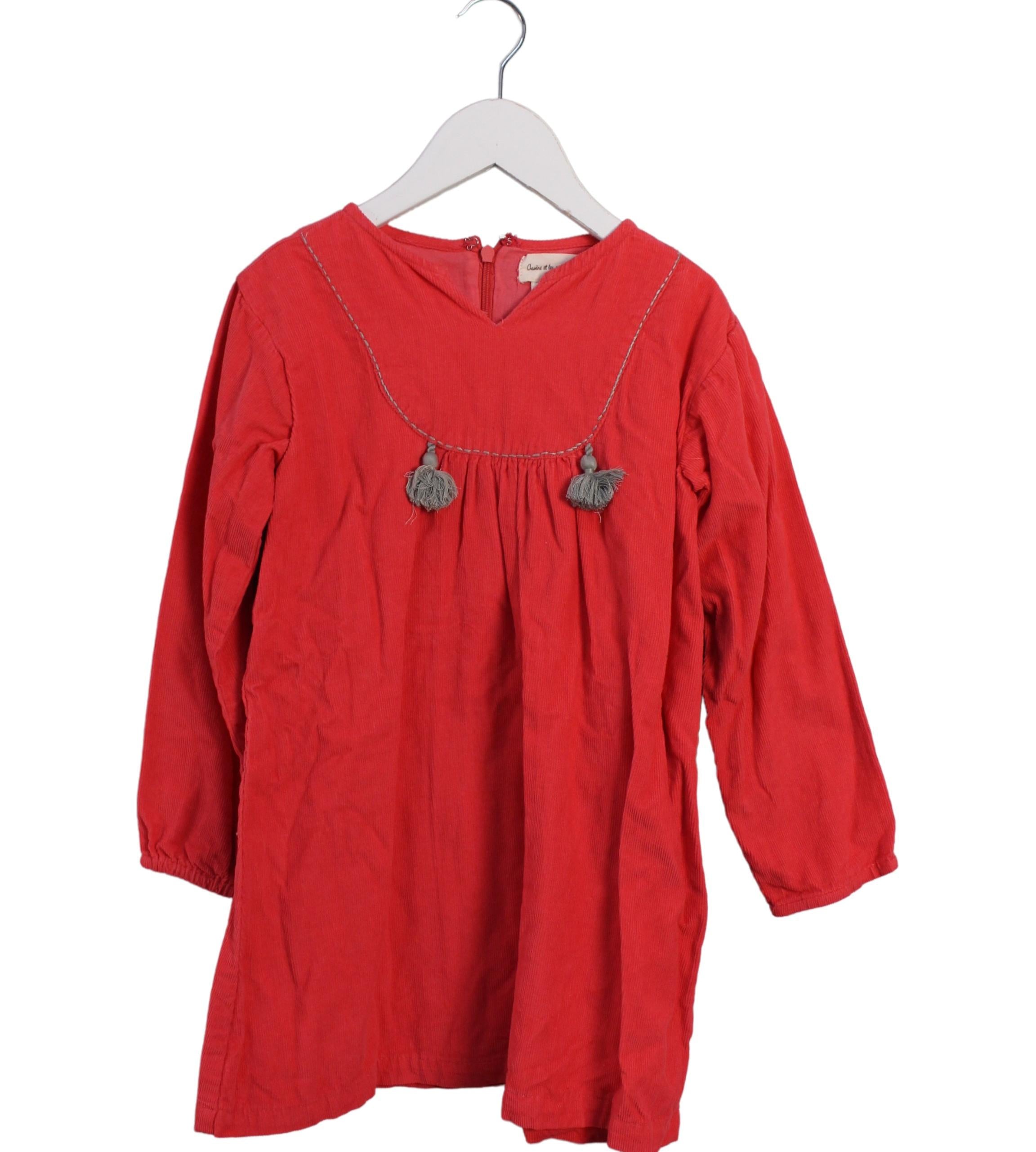Arsène et les Pipelettes Long Sleeve Dress for Girls 5T - Cute French-Inspired Floral Print Party & School Outfit