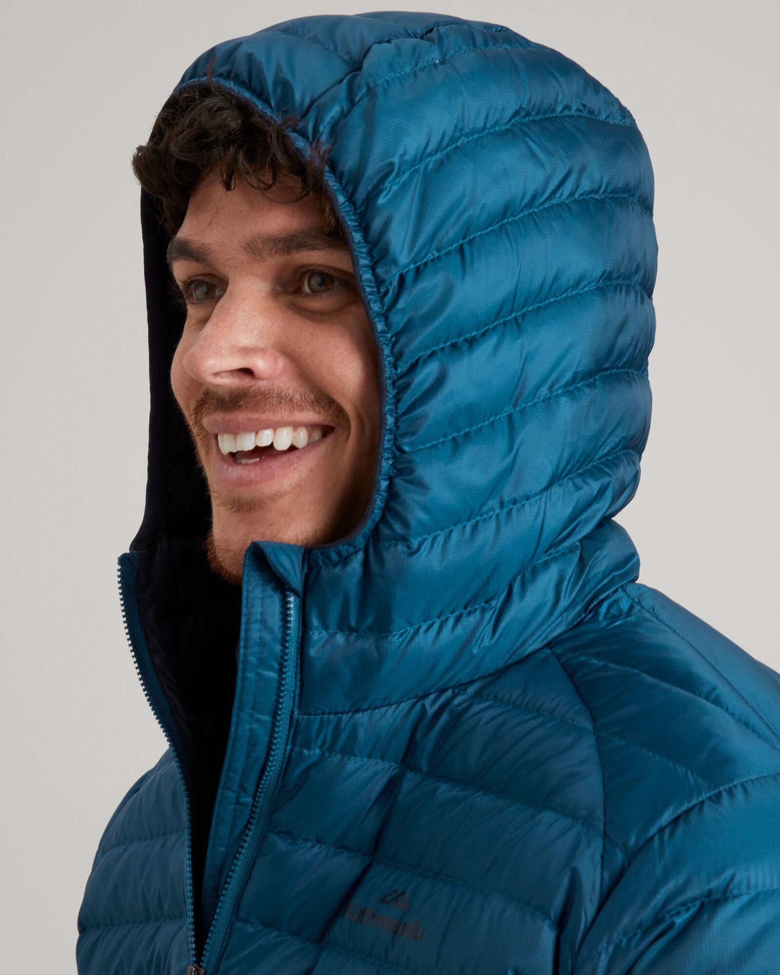 Men's Heli R Hooded Down Jacket - Lightweight Warm Winter Coat for Outdoor Activities | Water-Resistant Insulated Parka for Hiking, Skiing & Cold Weather