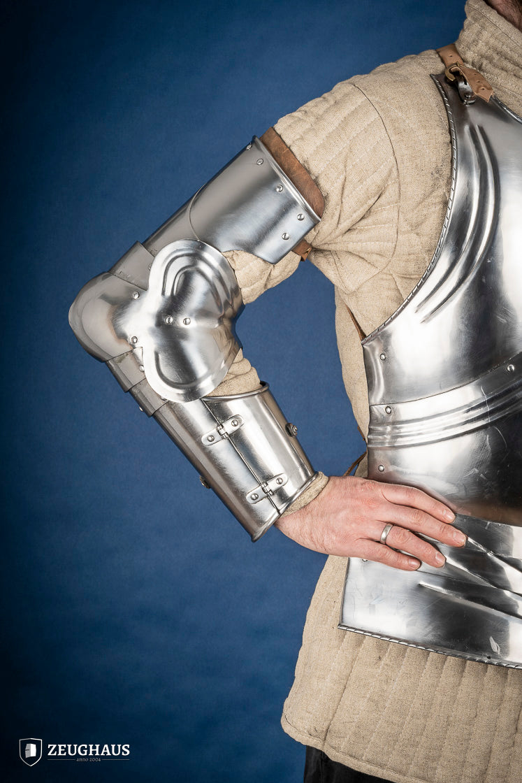 Arm Armour 1450 & 1550 - 1.6mm Polished Stainless Steel Arm Guards for Archery & Fencing - Perfect for Target Practice & Competitive Sports