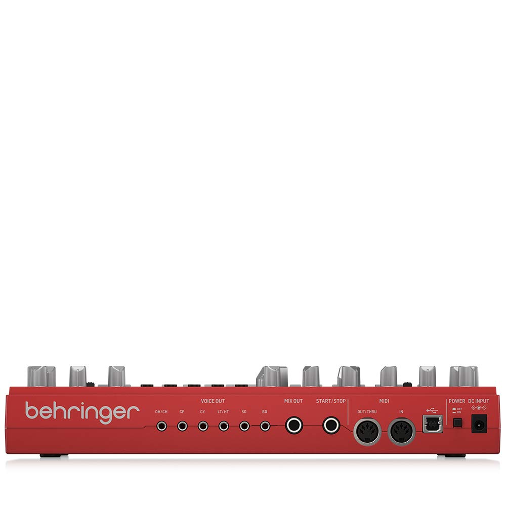 Behringer RD-6 Analog Drum Machine with Classic 808 Sounds - Professional Electronic Drum Machine for Music Production, Live Performance & Studio Recording - Perfect for Beat Makers, DJs & Electronic Musicians (Red)