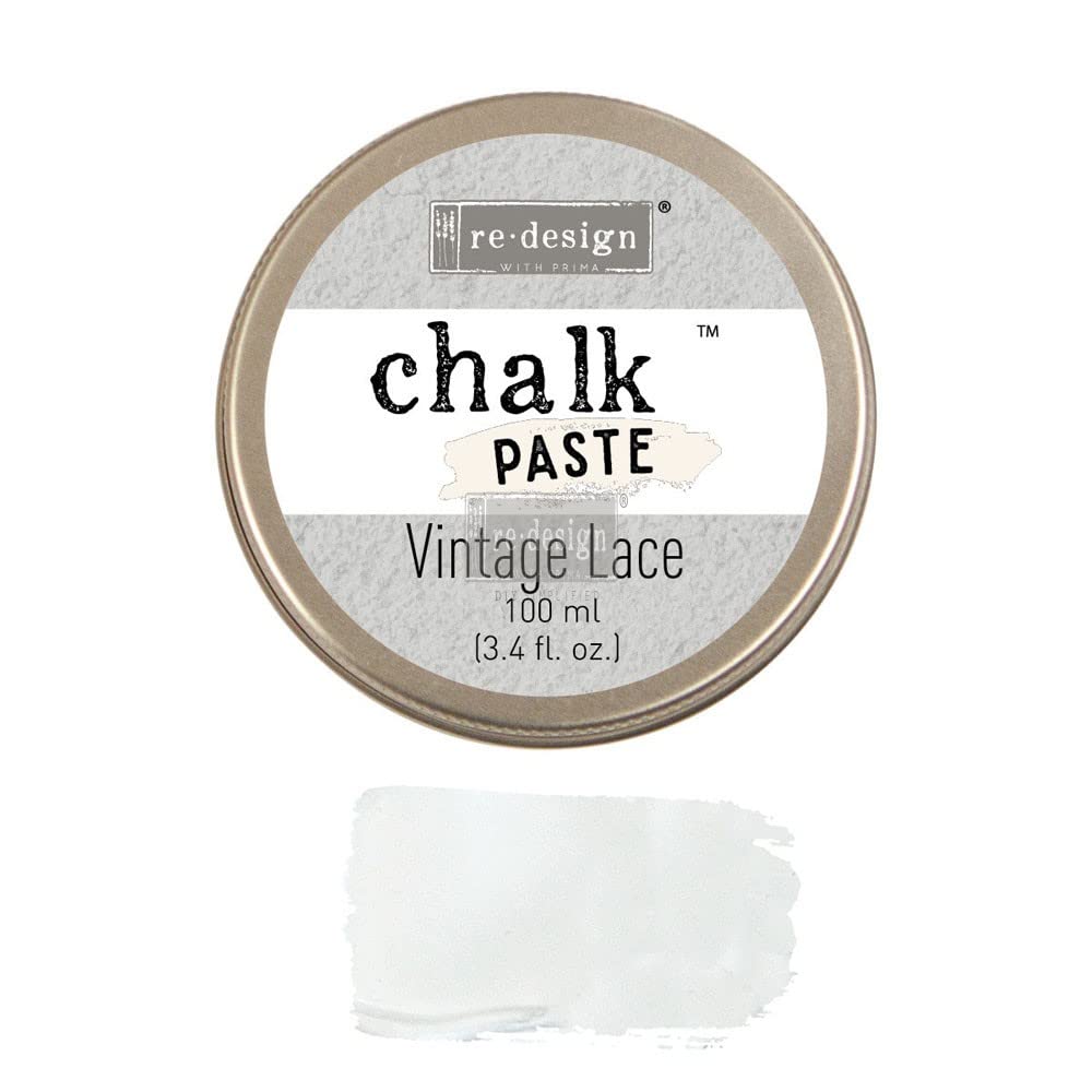 Prima Marketing Inc. Vintage Lace Redesign Chalk Paste - DIY Scrapbooking, Card Making & Home Decor Craft Supplies for Vintage Style Projects