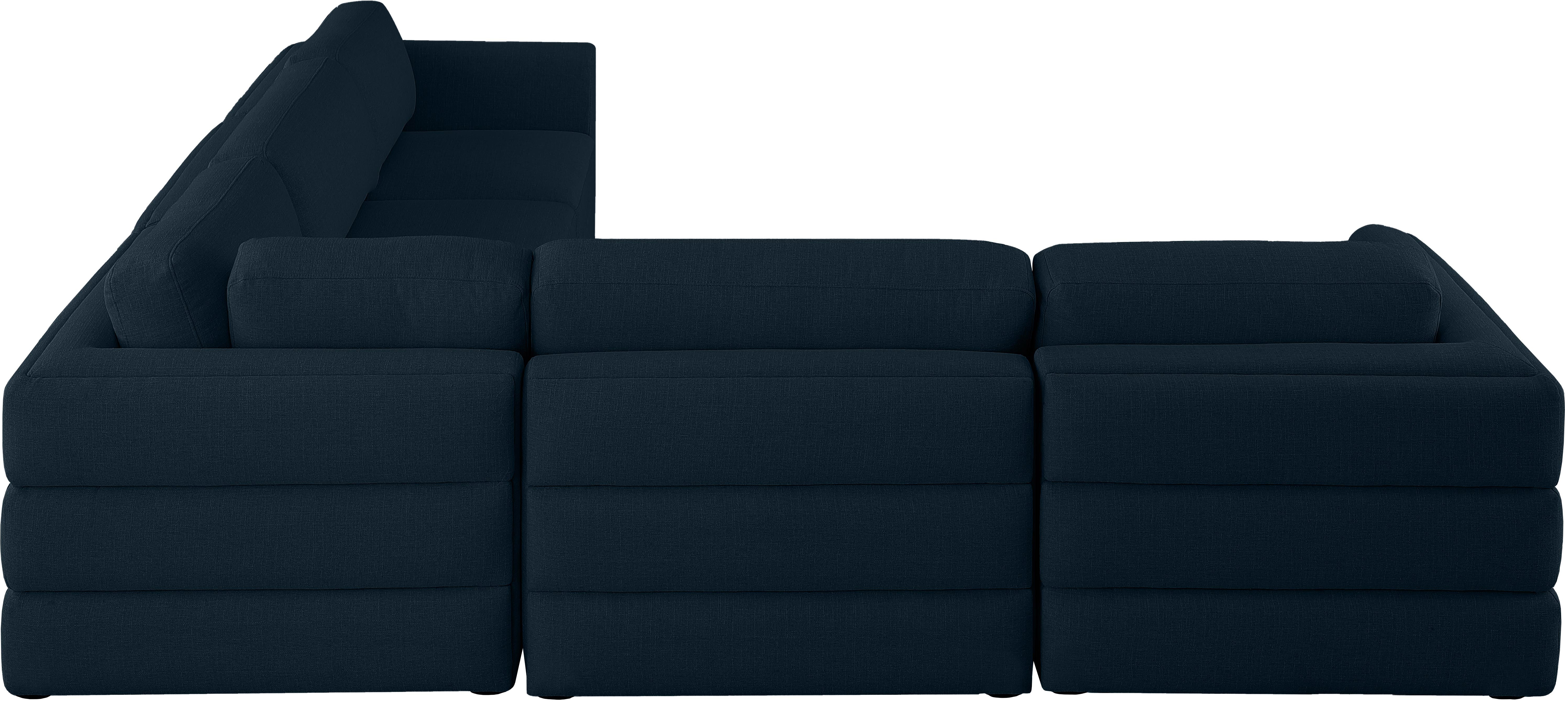 Beckham Durable Linen Texture Fabric Modular Sectional Sofa - Modern Living Room Furniture for Home & Office Comfort