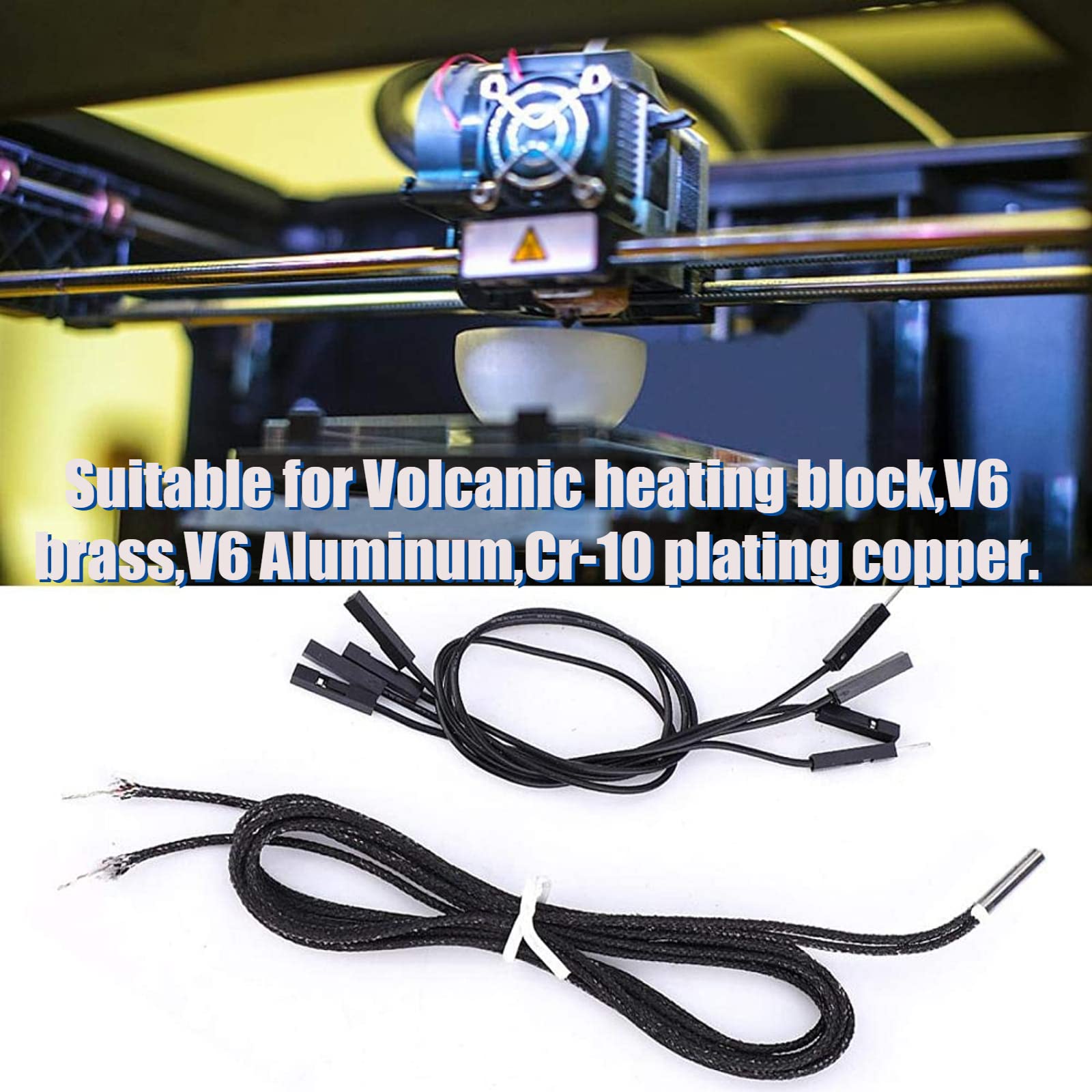 High-Temperature PT1000-550BW Sensor Probe - Accurate & Durable for 3D Printers, CNC Machines & Industrial Equipment - Easy Connection & Reliable Performance