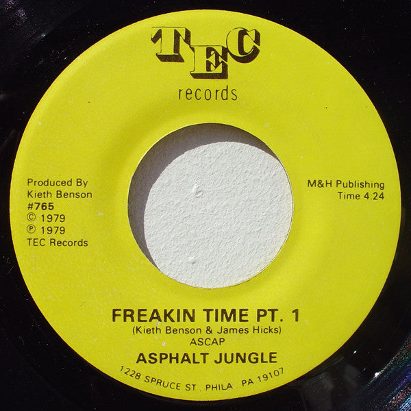 Vintage Vinyl Record - Asphalt Jungle & Freakin' Time - Classic Rock Collectible for Music Enthusiasts | Perfect for Home Decor, DJ Sets, and Vinyl Collections