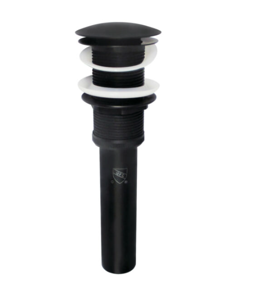 Brass Push Pop Up Drain - Bathroom Sink Drain Stopper with Overflow, Easy Install for Bathroom Vanity, Kitchen Sink & Shower Drain Replacement (Use for Home, Hotel, Apartment Renovation)