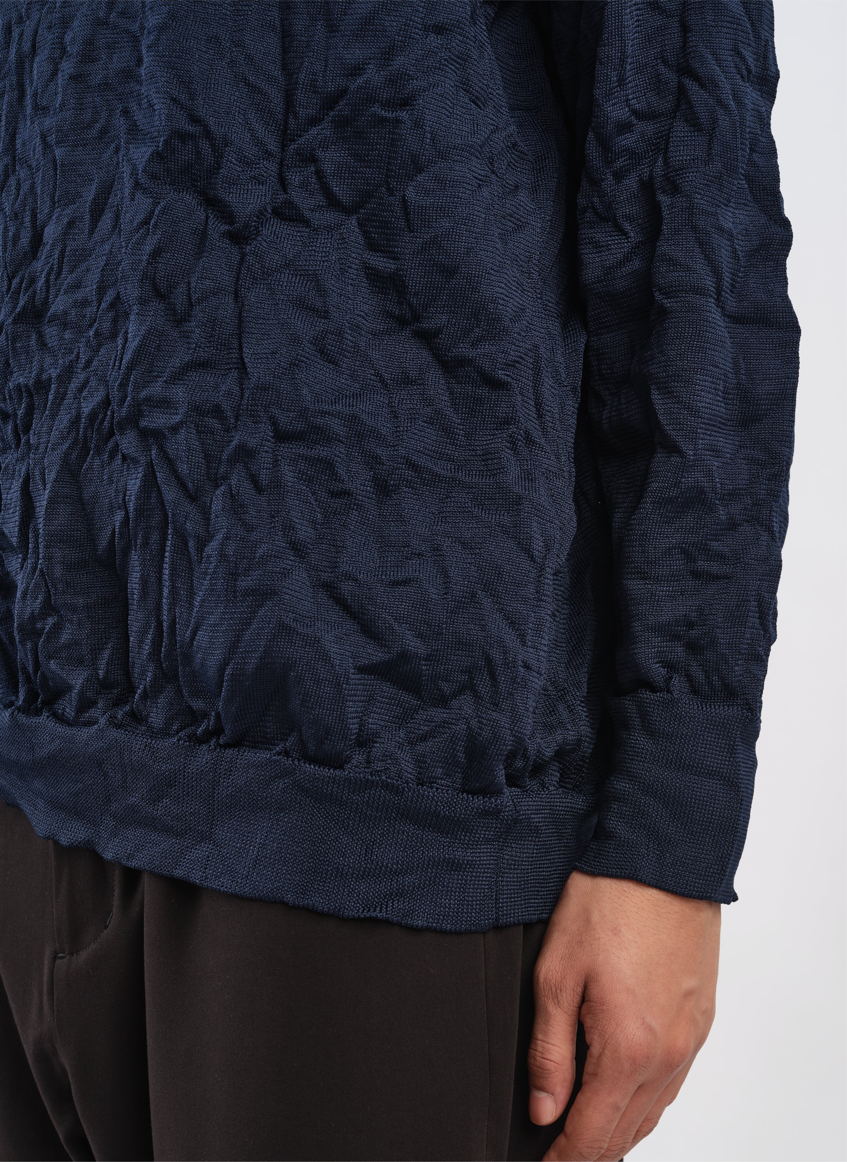 Wrinkle-Resistant Polyester Dry Knit Pullover Sweater - Lightweight & Comfortable for Casual Wear, Travel & Office Outfits