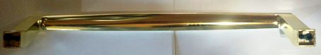 Gold Door Handle - 13 1/8 Inch Overall Length, 12 1/4 Inch Hole Centers - Vintage Replacement Hardware for Interior Doors (Model #098719) - Perfect for Home Renovation and Cabinet Upgrades