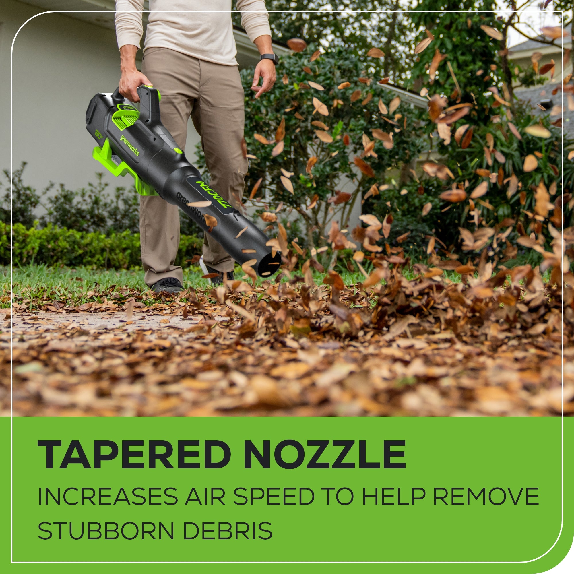 80V 770CFM Cordless Leaf Blower with 4Ah Battery & Fast Charger - Powerful Yard Cleanup for Leaves, Grass Clippings & Debris - Ideal for Home, Garden & Lawn Maintenance