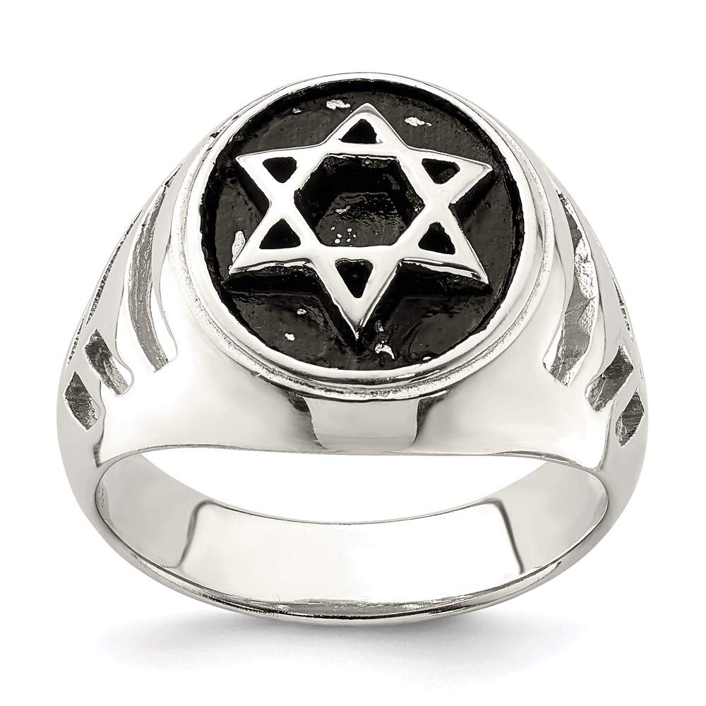 925 Sterling Silver Antiqued Star of David Jewish Ring for Women - Elegant Fine Jewelry Gift for Her - Perfect for Hanukkah, Bar Mitzvah & Jewish Holiday Celebrations