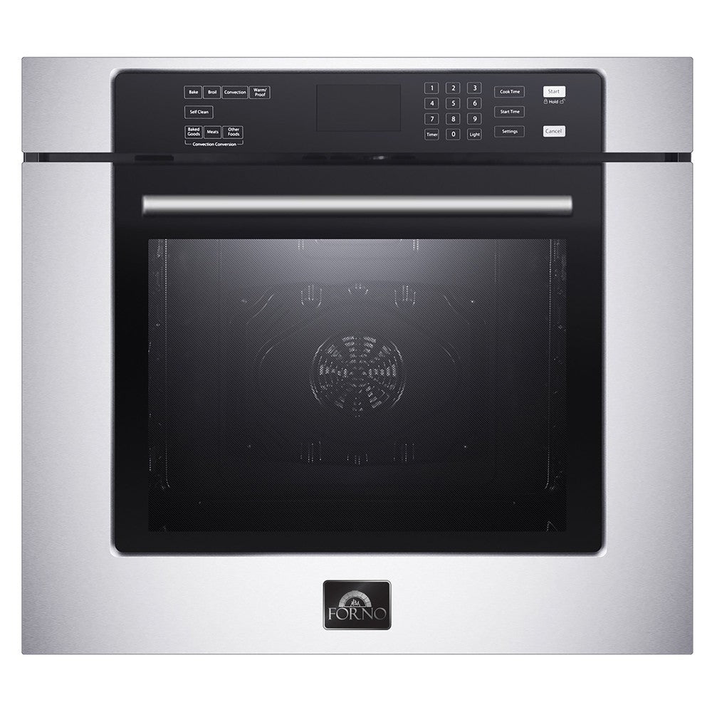 Forno 30-Inch Stainless Steel Electric Single Wall Oven with Self-Cleaning Function - Perfect for Modern Kitchens, Baking, and Family Cooking (Model FBOEL1358 30)