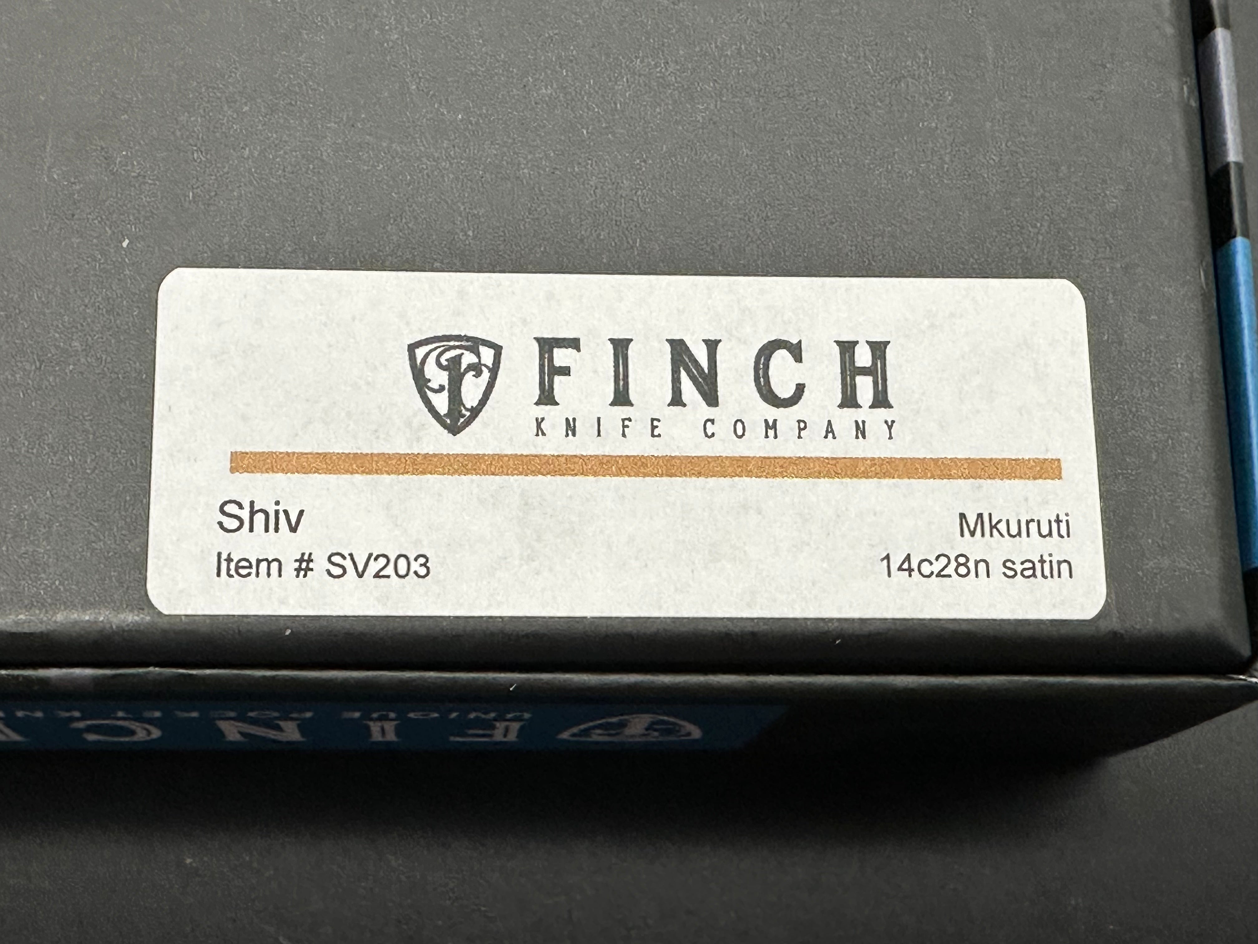 FINCH SHIV MKURUTI Tactical Knife - 14C28N Stainless Steel Blade, Plain Edge, Satin Finish, Wood Handle - Survival, Camping, Hunting & Outdoor EDC Gear