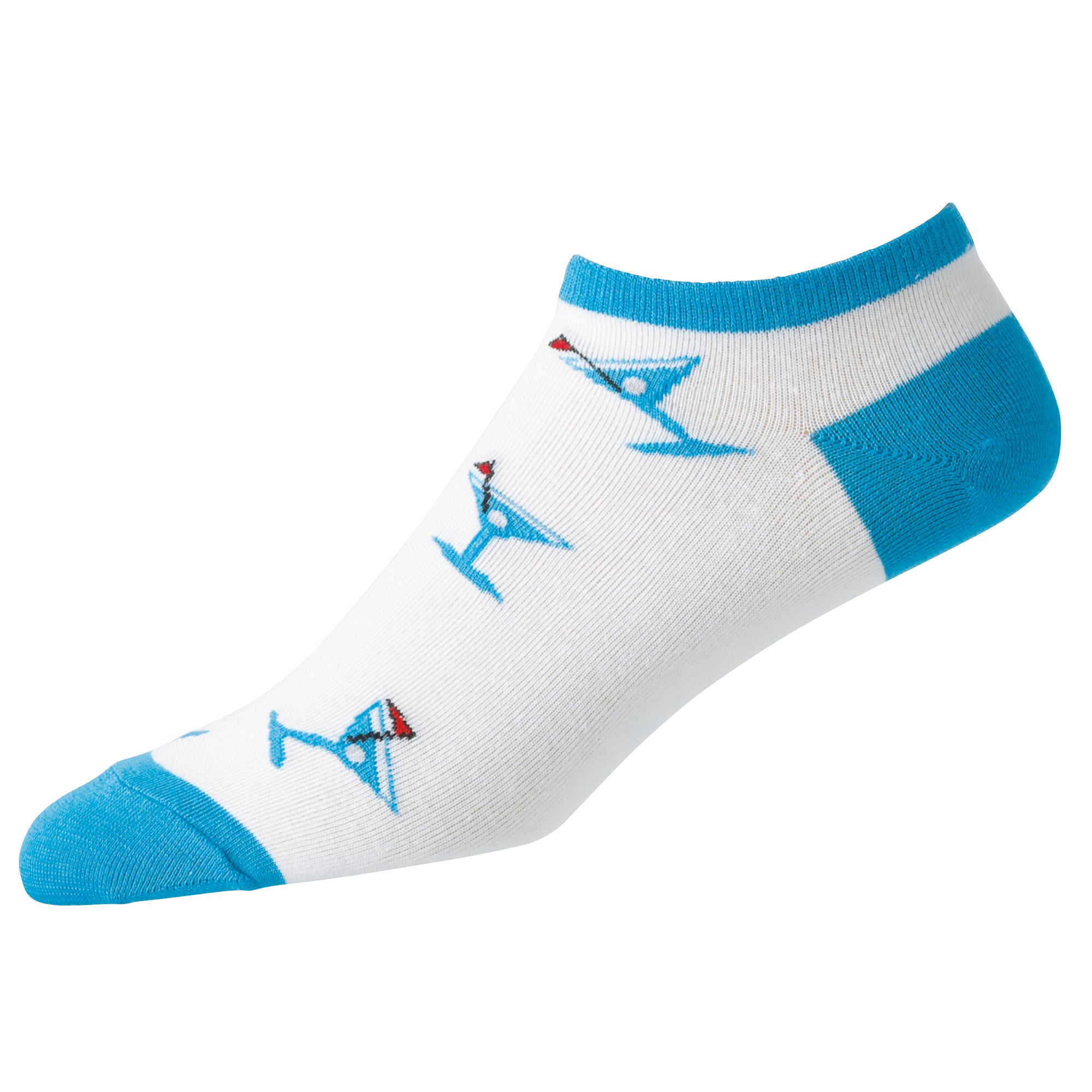 FootJoy ComfortSof Martini Print Women's Low Cut Socks - Breathable Athletic Socks for Golf, Tennis & Casual Wear