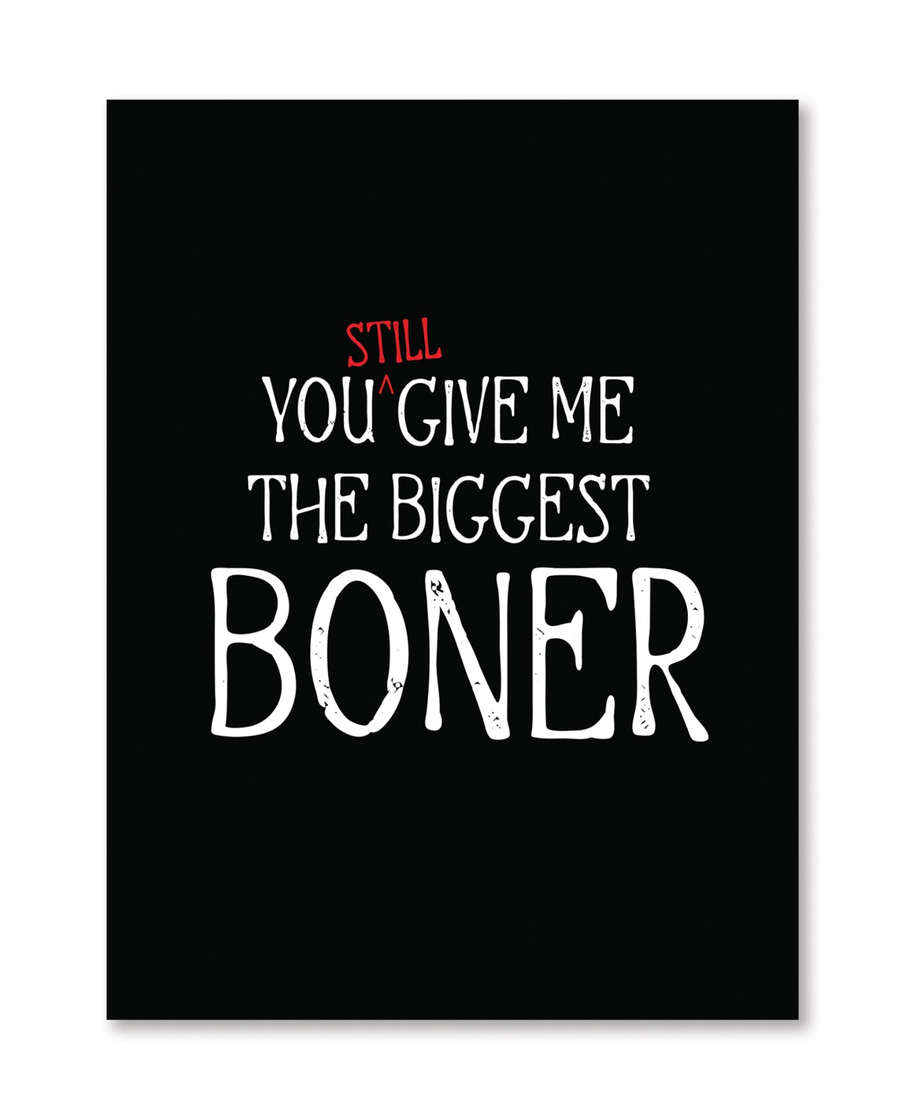 Funny Biggest Boner Tonight Greeting Card for Birthday Parties & Bachelorette Celebrations - Hilarious Adult Humor Card for Friends