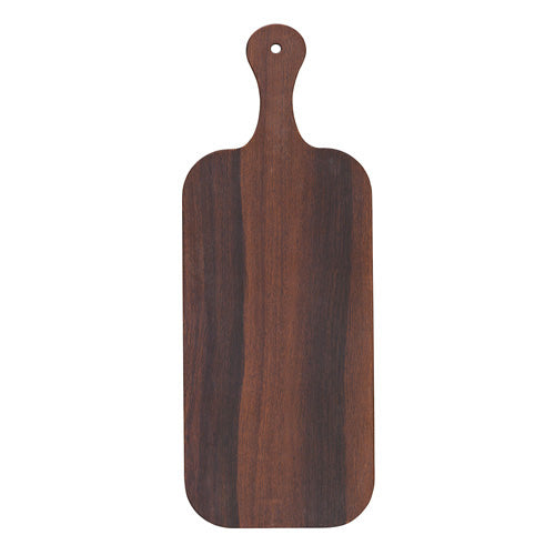 Arcata 922413 Wood Finish Melamine Rectangular Serving Board with Handle - 20.75