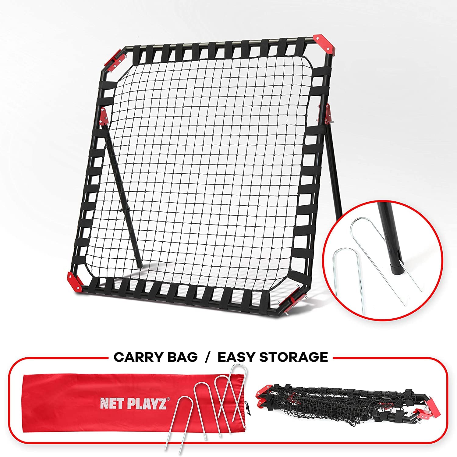 Best Soccer Rebounder Net - Heavy Duty Football Training Equipment for Passing & Shooting Practice - Perfect Gift for Soccer Players & Coaches - Ideal for Backyard, Field & Team Drills