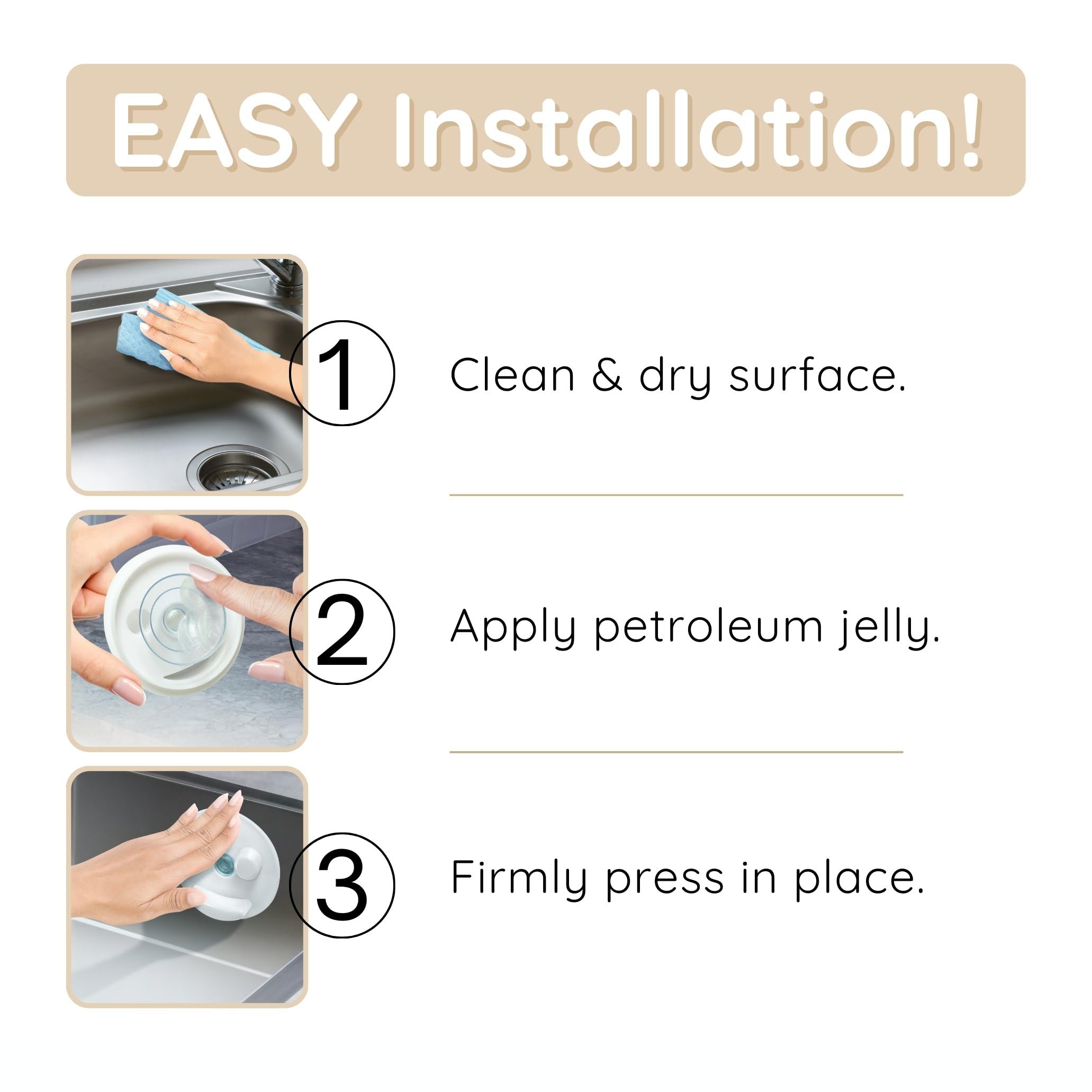 The Daddy Caddy - 2 Pack White Kitchen Sink Sponge Holder with Strong Suction Cup - Smiley Face Organizer for Sponges & Scrubbers - Keeps Countertops Clean & Dry - Perfect for Kitchen, Bathroom, and Office Sink Organization