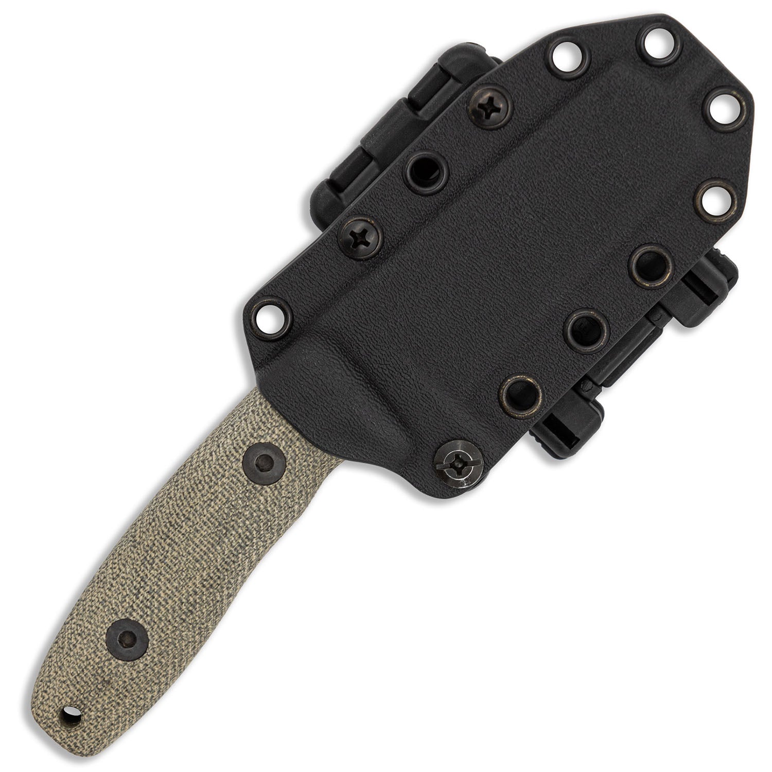 Premium EDC Fixed Blade Knife - CPM MagnaCut Steel, Black DLC Coating, Green Canvas Micarta Handle - Perfect for Outdoor Camping, Hunting & Survival Gear