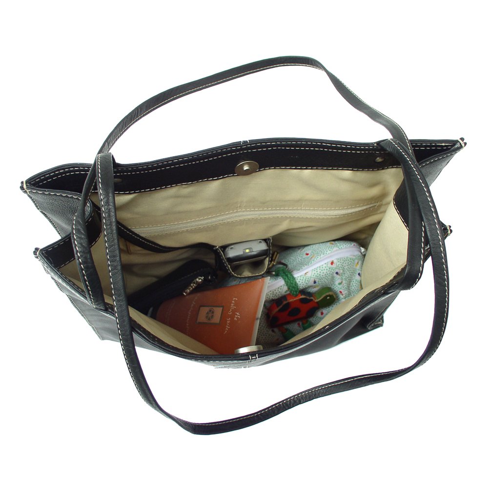 Medium Market Tote Bag - Black One Size - Perfect for Grocery Shopping, Beach Trips & Farmers Markets