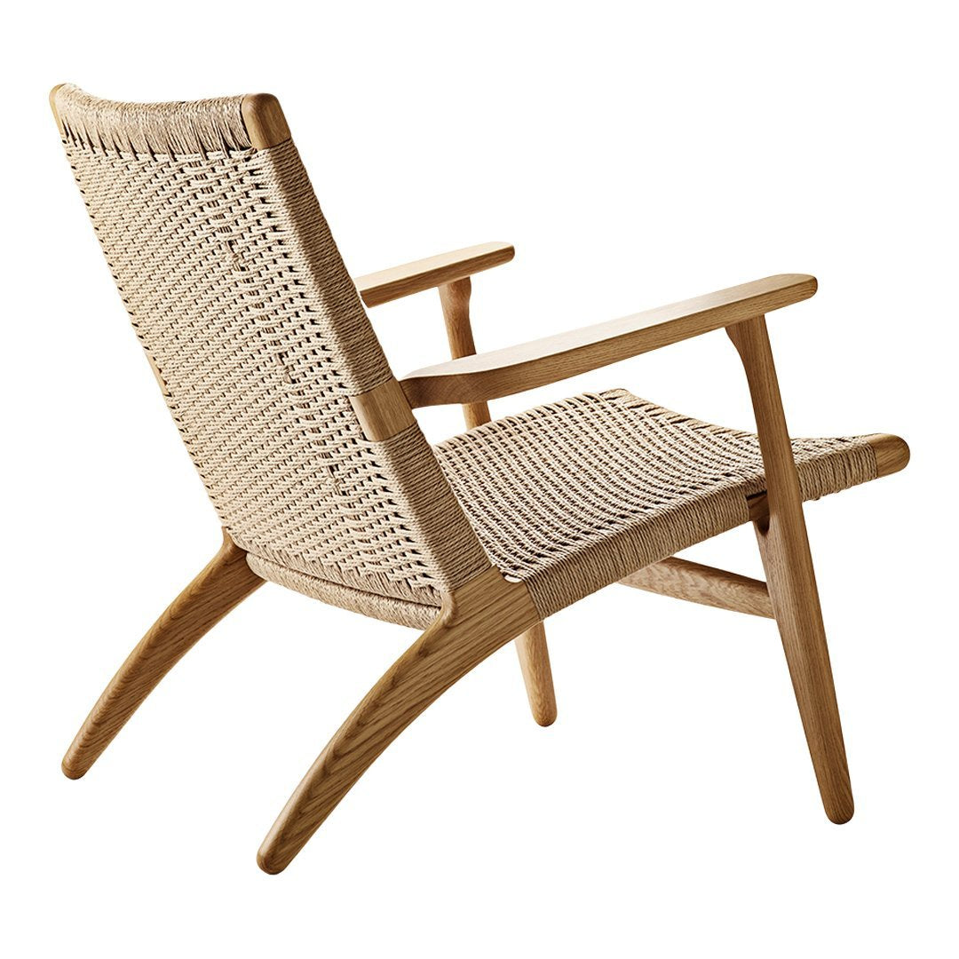Hans Wegner CH25 Easy Chair | Mid-Century Modern Lounge Chair | Handcrafted Teak Wood & Paper Cord Design | Perfect for Living Room, Office & Reading Nook