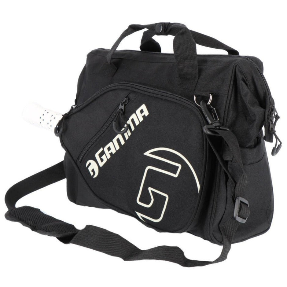 Gamma Pickleball Tour Tote Bag - Premium Black & White Pickleball Equipment Bag for Paddles & Balls - Perfect for Tournaments, Practice & Court Storage