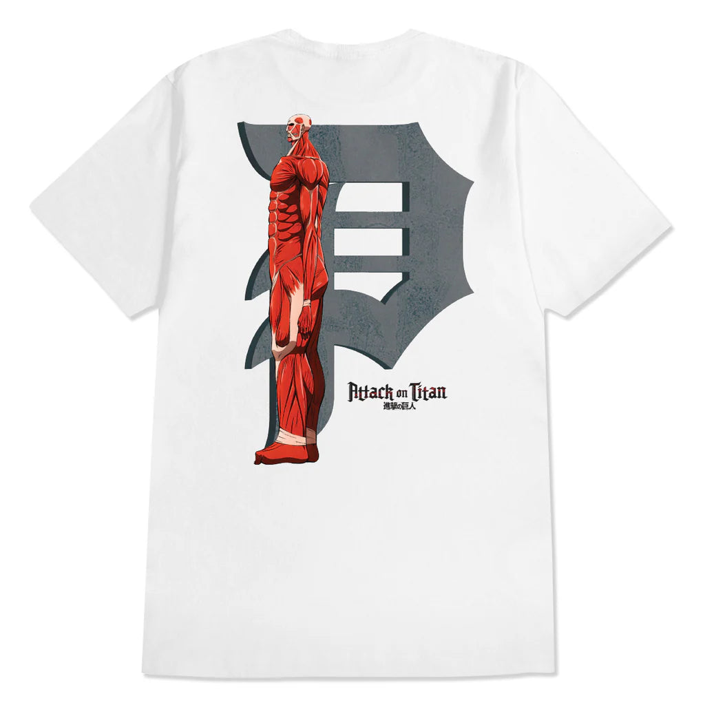 Primitive Tee Colossal Dirty P White - Trendy Graphic T-Shirt for Men & Women - Perfect for Casual Wear, Street Style & Everyday Outfits