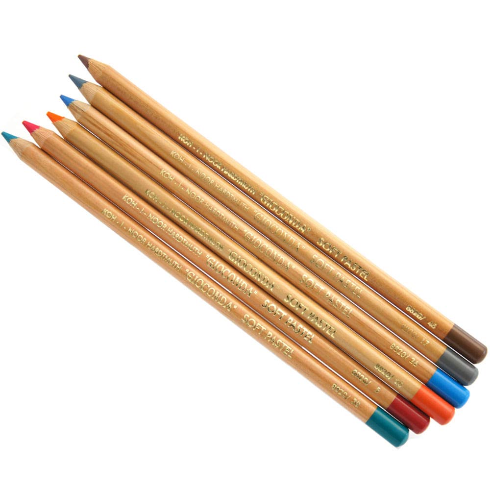KOH-I-Noor Gioconda Soft Pastel Pencils - Azure Blue 12 Pack | Professional Artist Drawing Supplies for Sketching & Blending | Perfect for Portraits, Landscapes & Mixed Media Art
