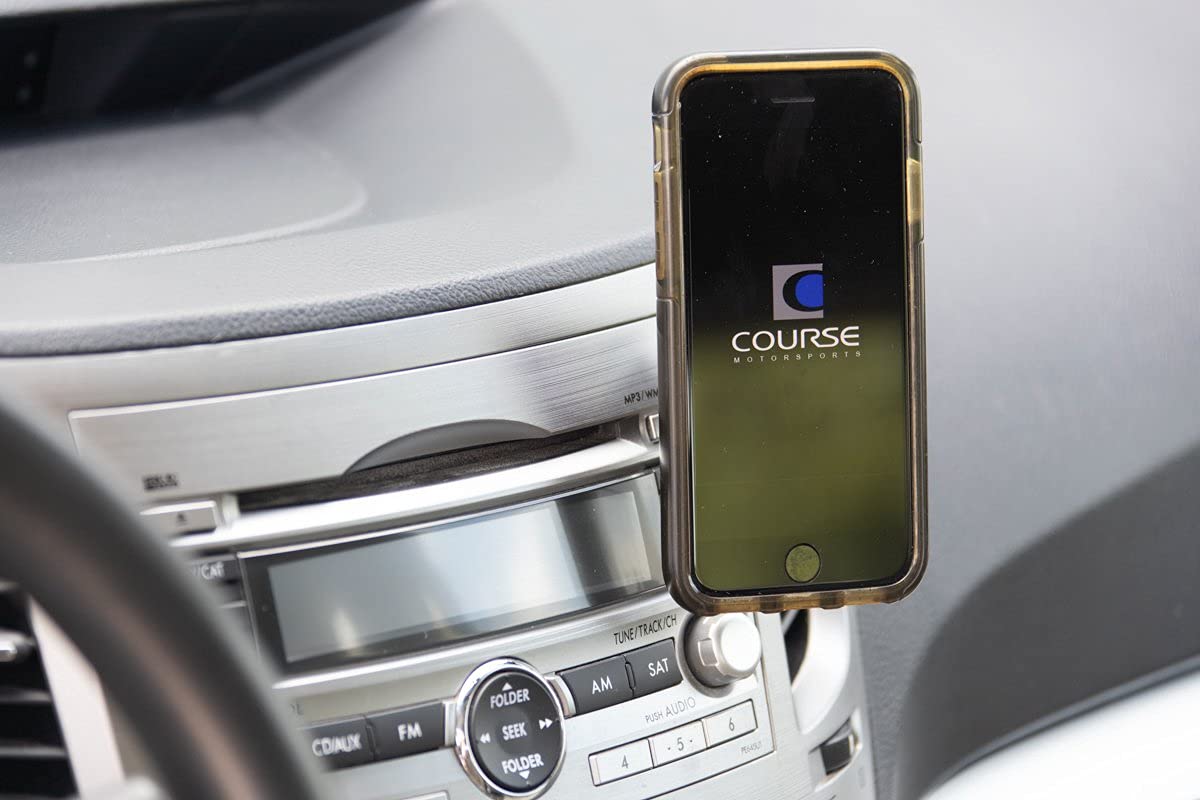 Course Motorsports DirectFit Wireless Charging Car Phone Mount - Automatic Gripping Phone Holder for Subaru Outback/Legacy (2010-2014) | Tan | Hands-Free Charging for Safe Driving & GPS Navigation