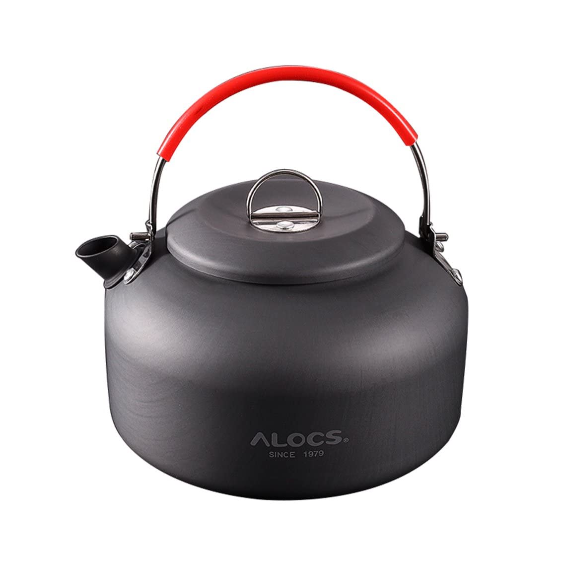 ALOCS Stainless Steel Camping Kettle - Portable Outdoor Tea Pot for Hiking, Backpacking & Picnics - Perfect for Boiling Water on Campfires, Stoves & Outdoor Adventures